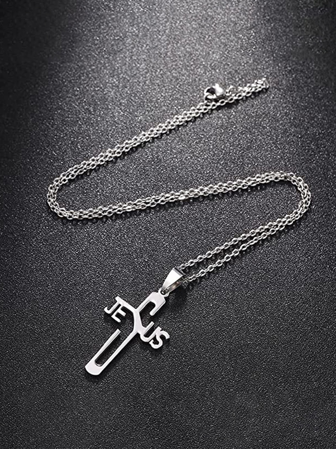 

VIEN Silver-Plated Jesus Heart Necklace