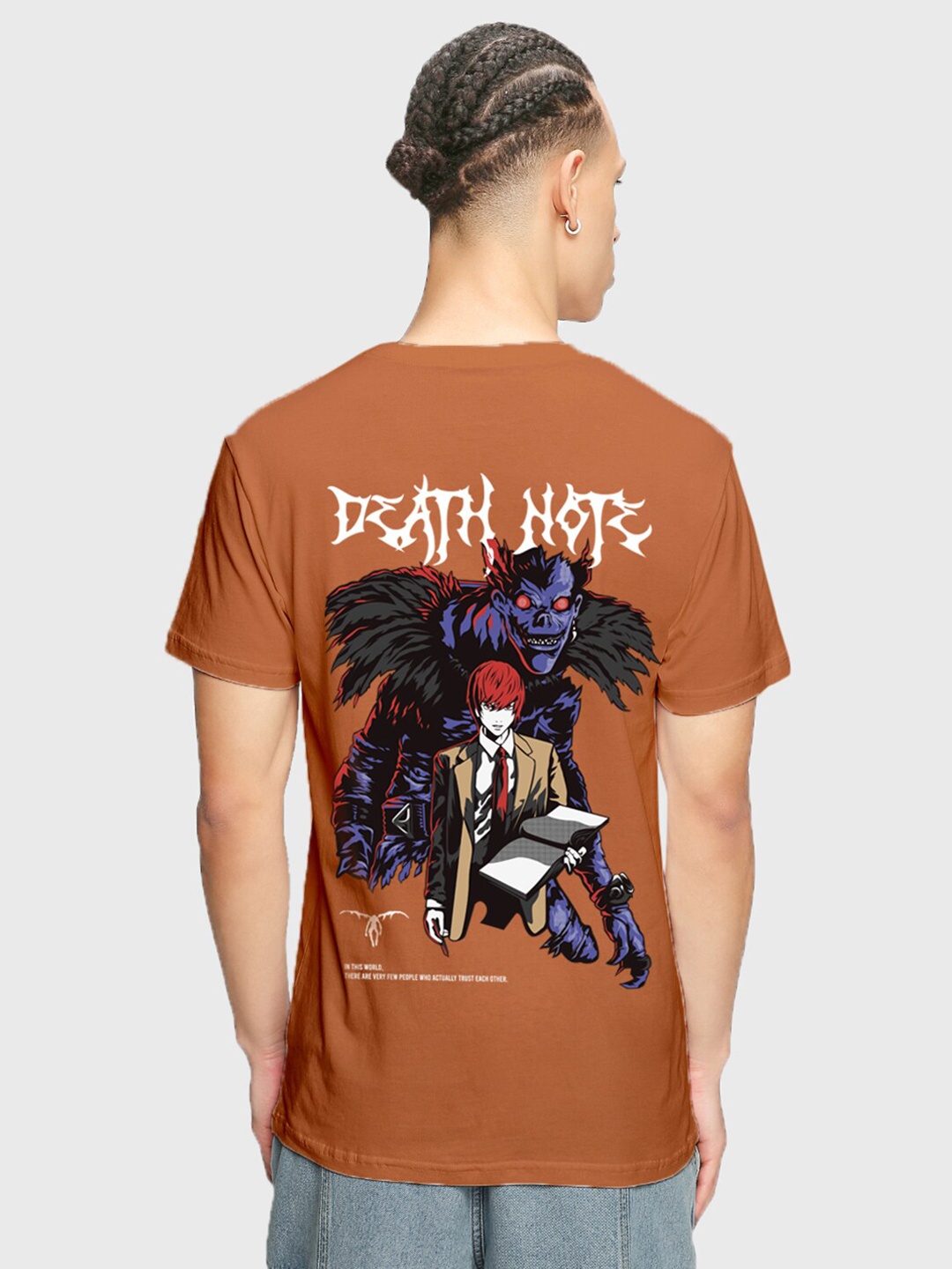 

Bewakoof Orange The Ryuk Graphic Printed T-shirt