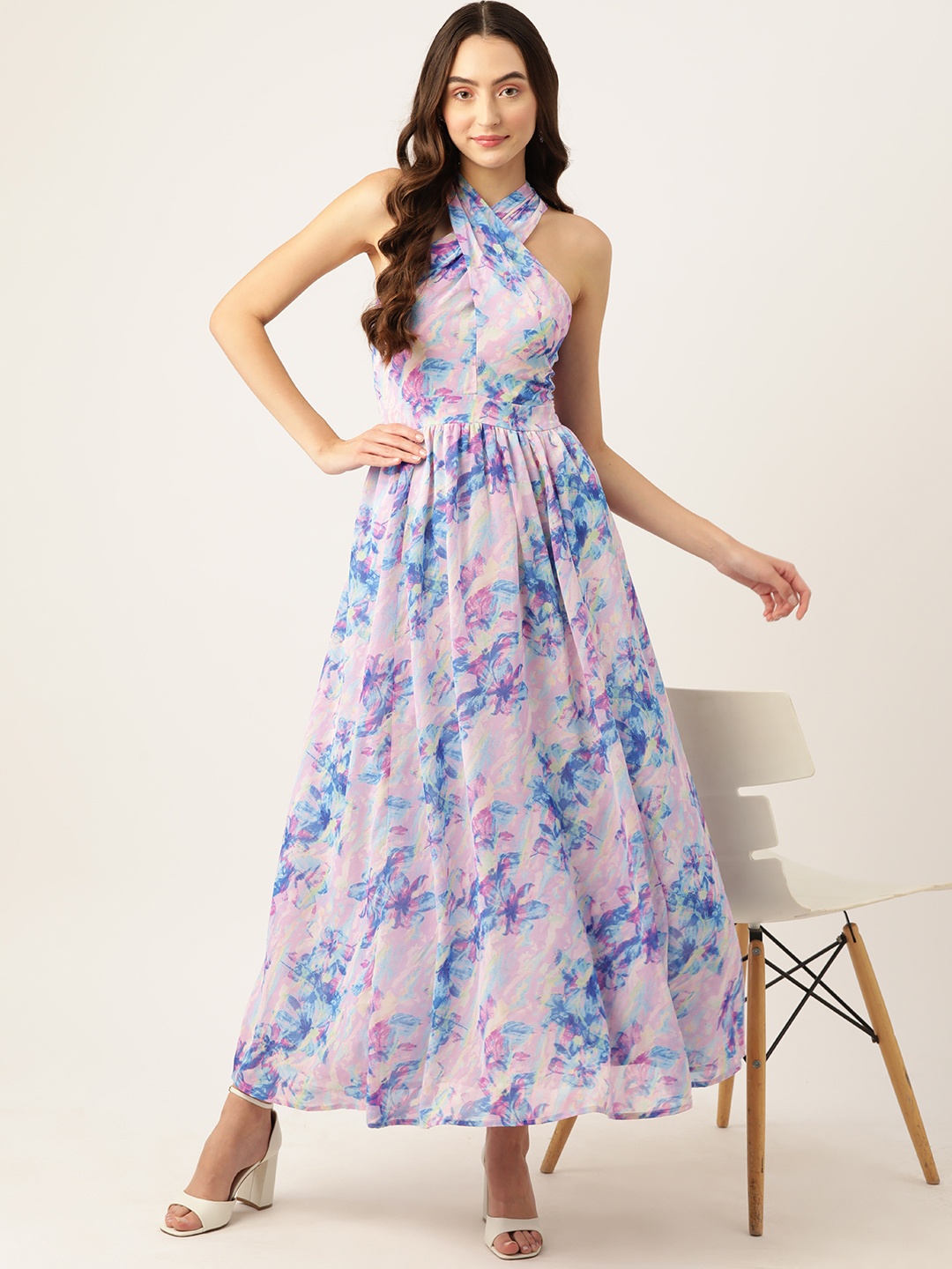 

DressBerry Floral Print Maxi Dress, Lavender