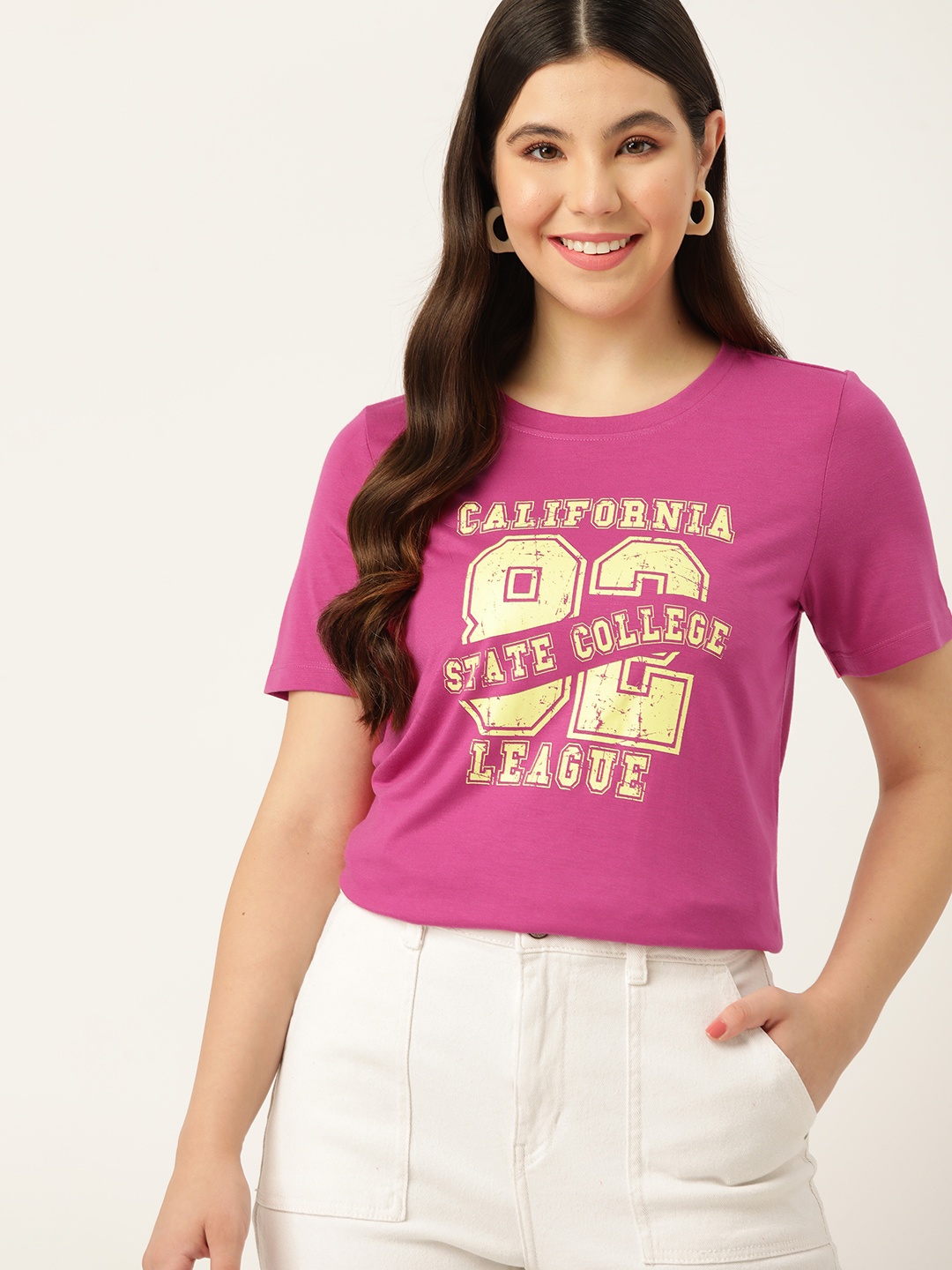 

DressBerry Printed T-shirt, Fuchsia