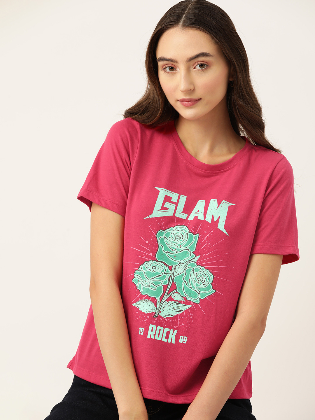 

DressBerry Typography Printed T-shirt, Red