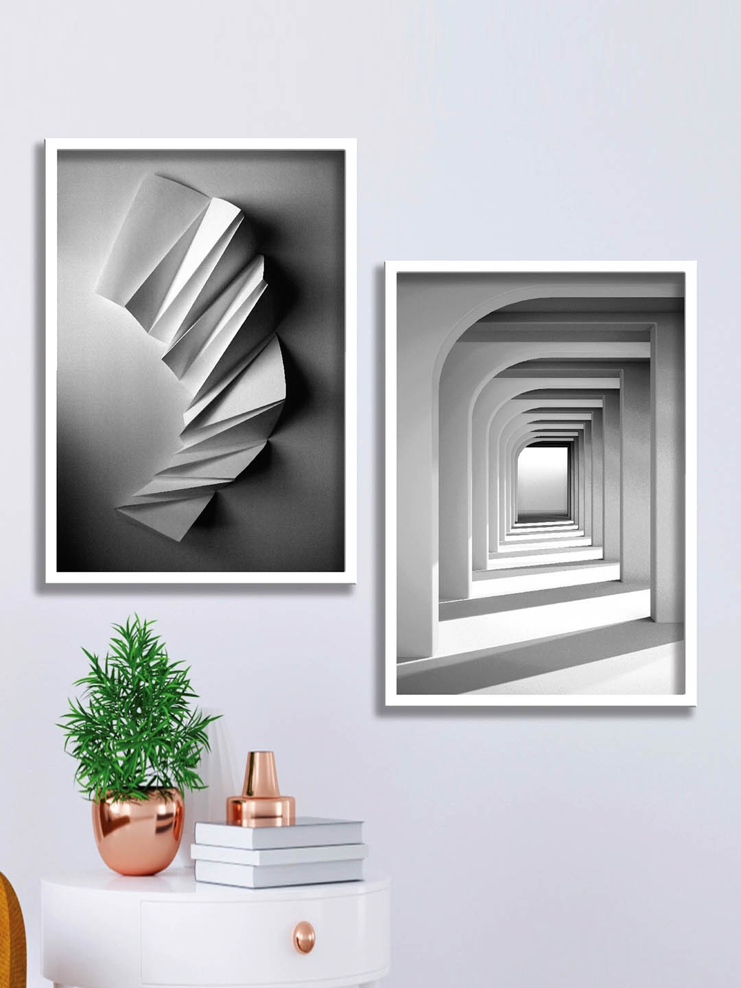 

SAF Grey 2 Pieces Framed Painting Wall Art