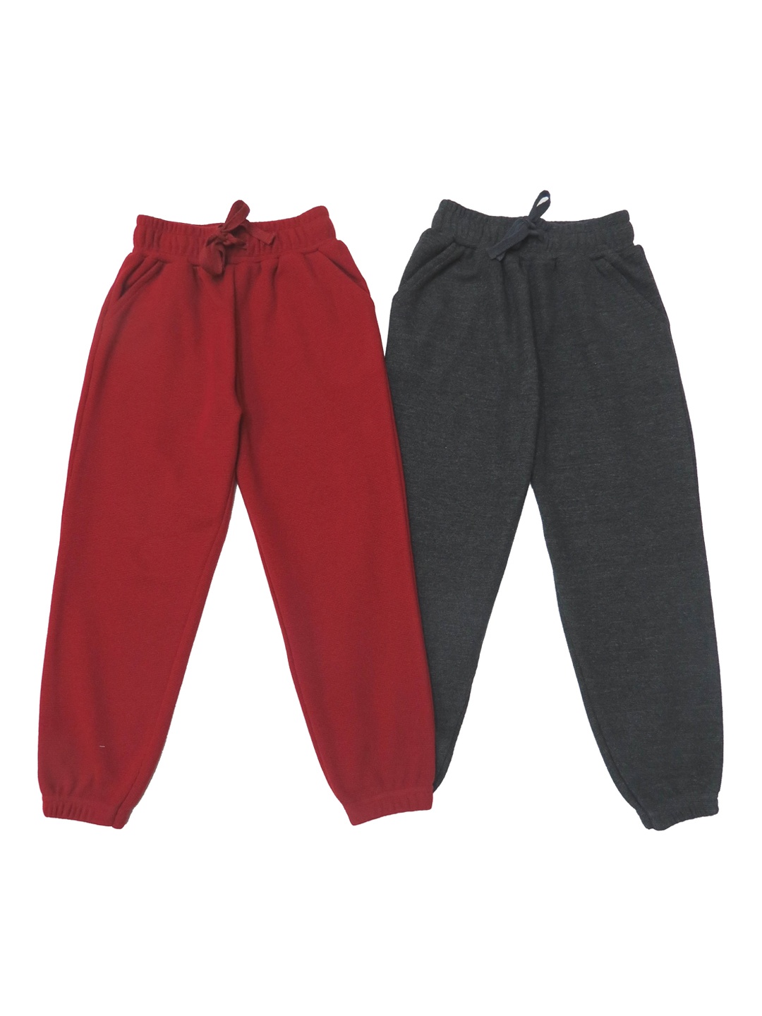 

Clothe Funn Boys Pack Of 2 Mid Rise Joggers, Maroon