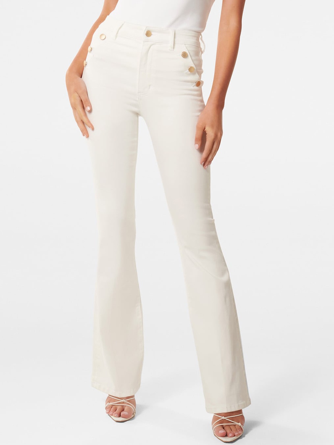 

Forever New Women Skinny Fit Clean Look Stretchable Jeans, White