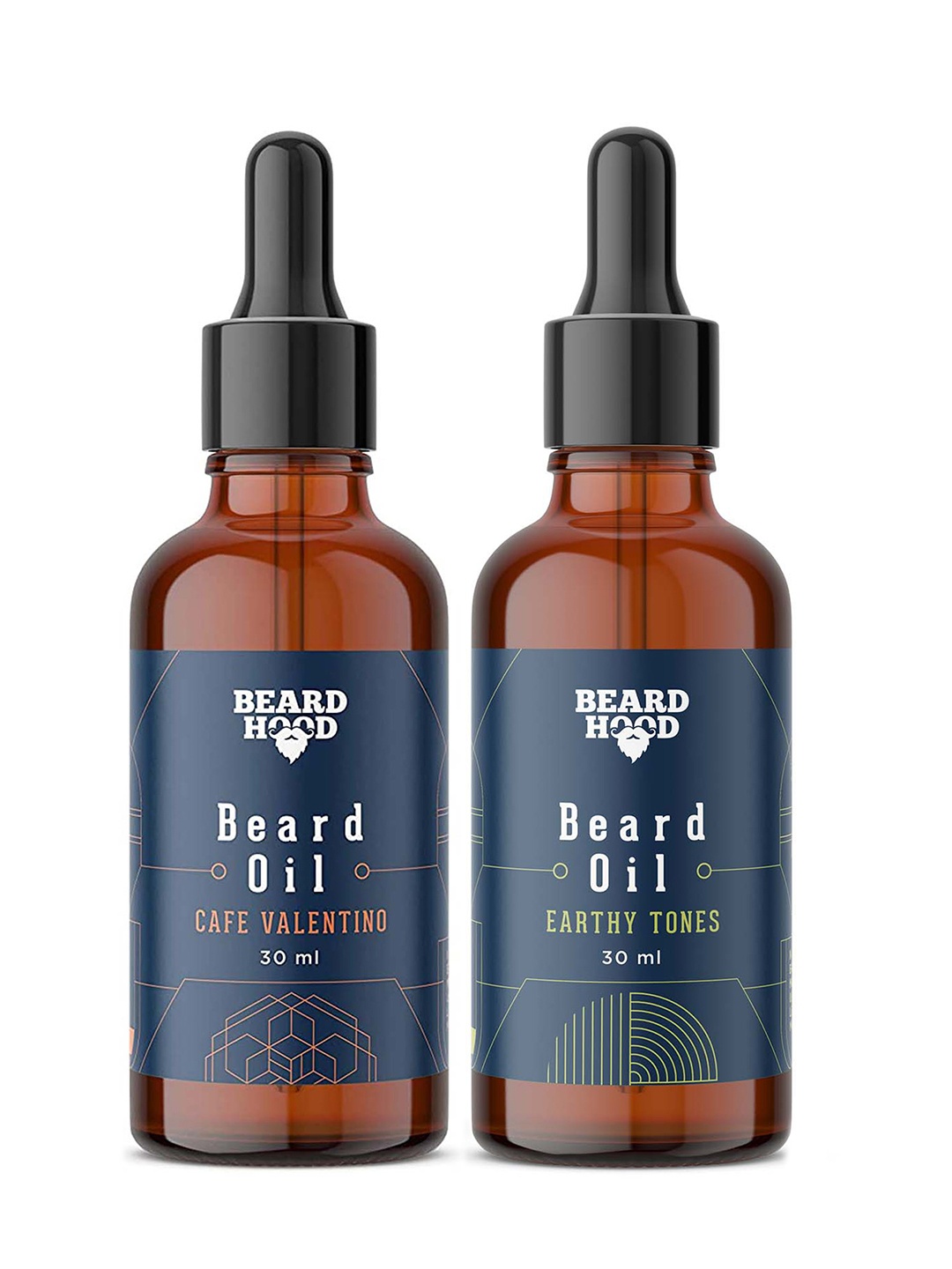 

Beardhood Earthy Tones & Cafe Valentino Pack of 2 Beard Oils 30 ml, Black