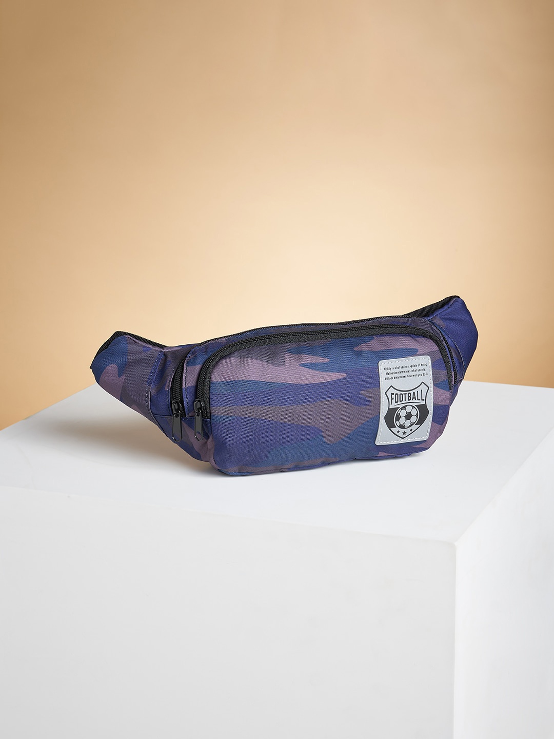 

Ajile by Pantaloons Printed Waist Pouch, Blue