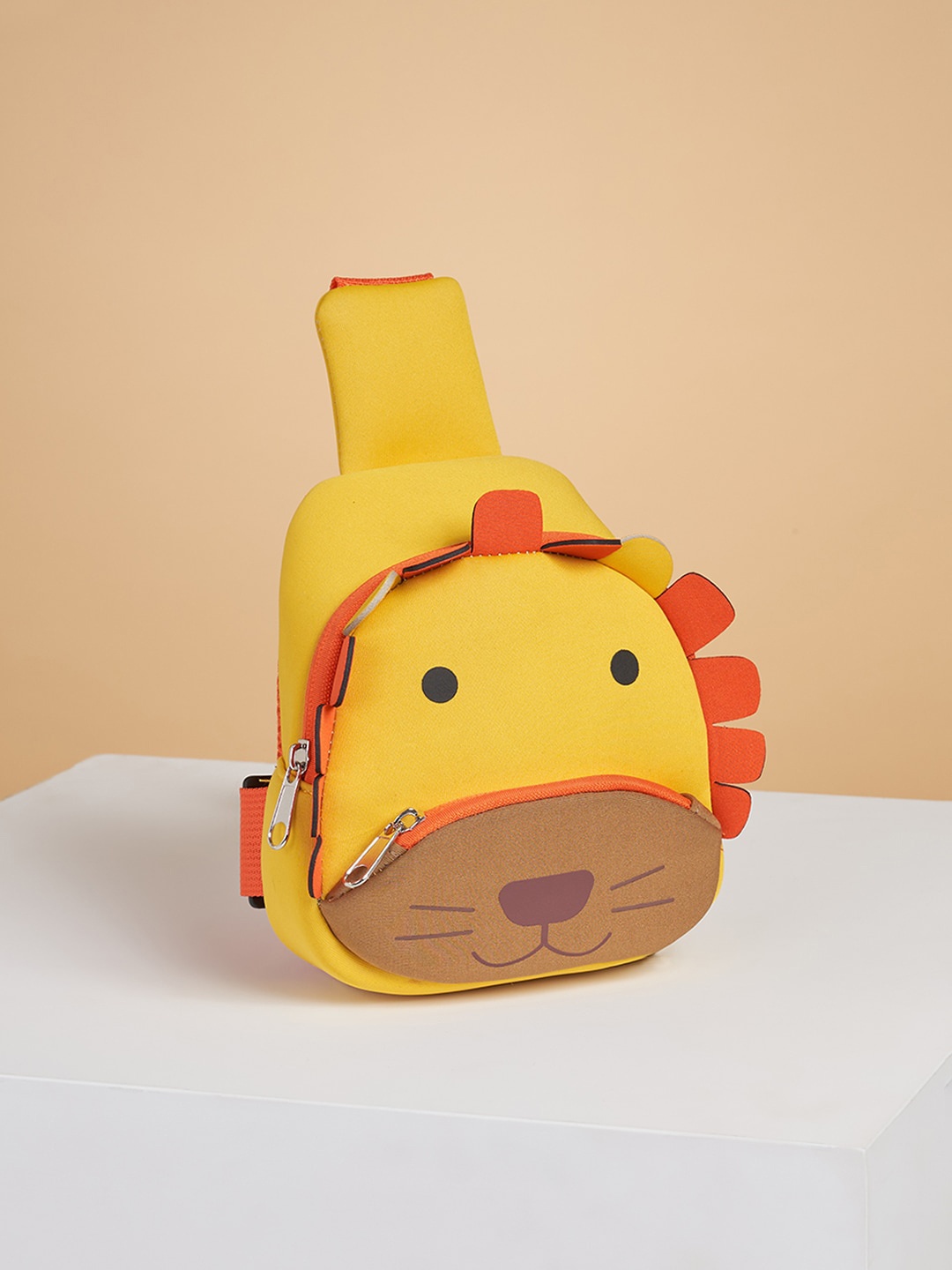 

Pantaloons Junior Boys Crossbody Backpack With Applique Detail, Yellow