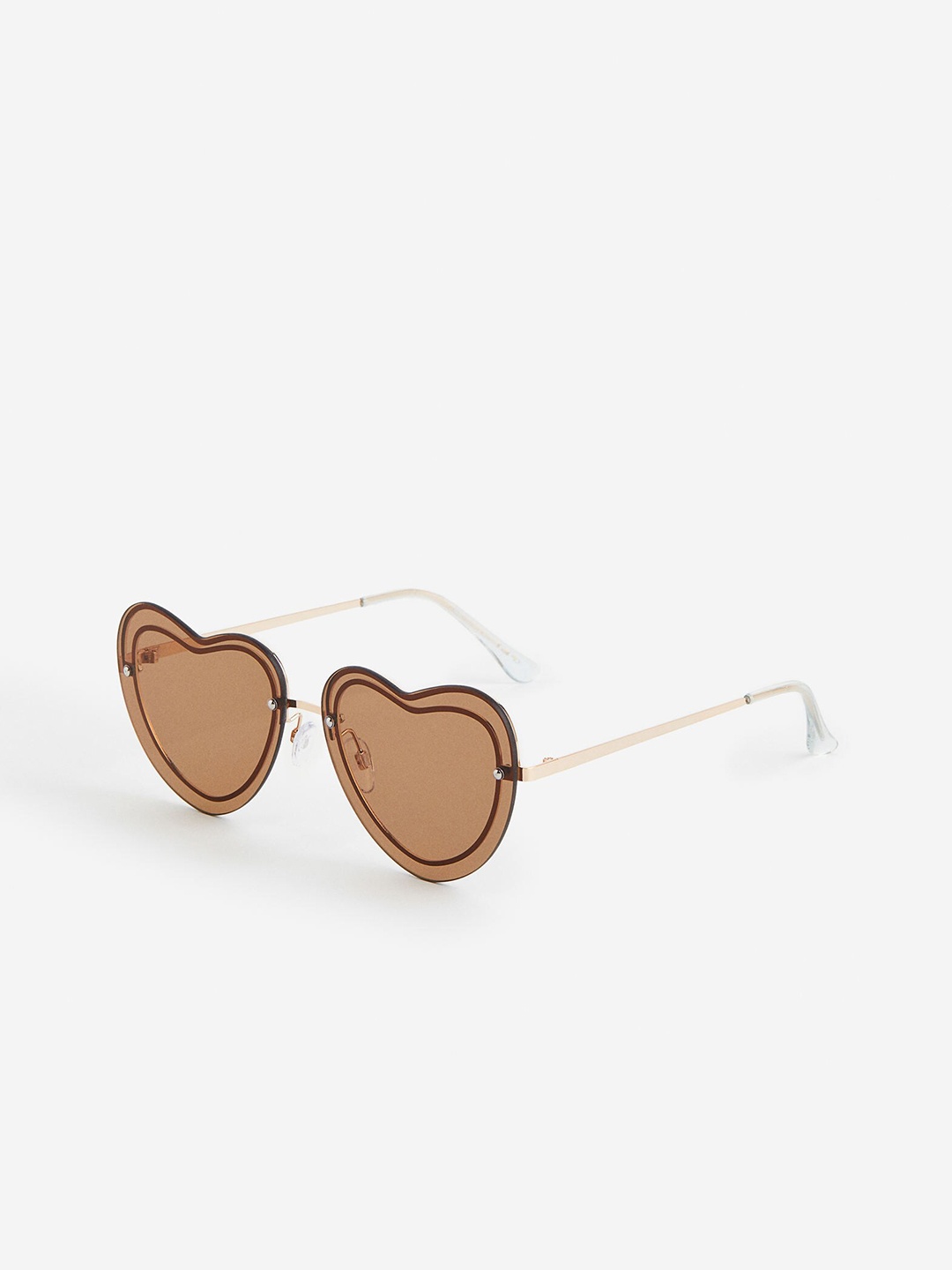 

H&M Women Heart-Shaped Sunglasses 1161171001, Brown