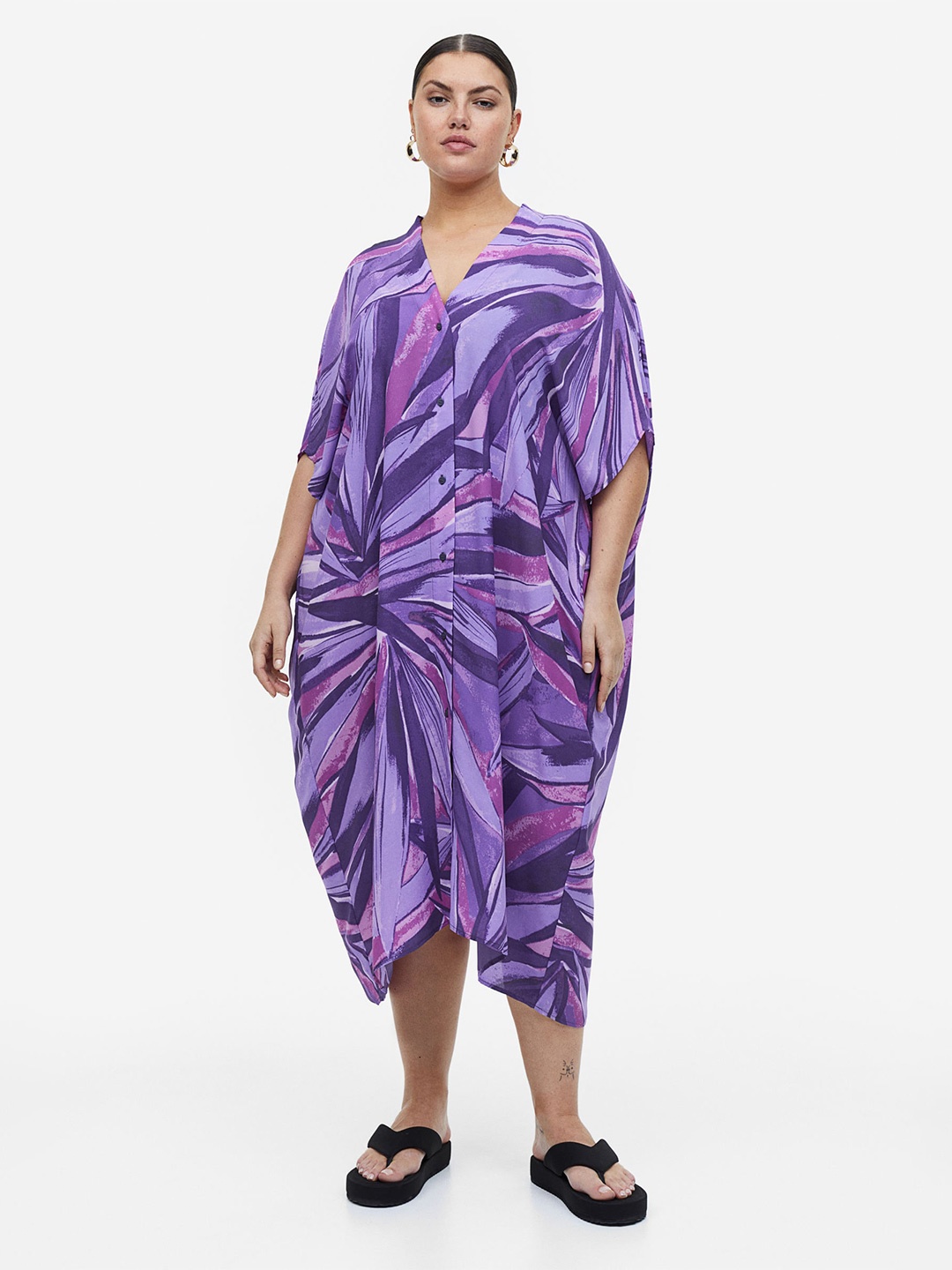 H&M Oversized kaftan Dress, Purple