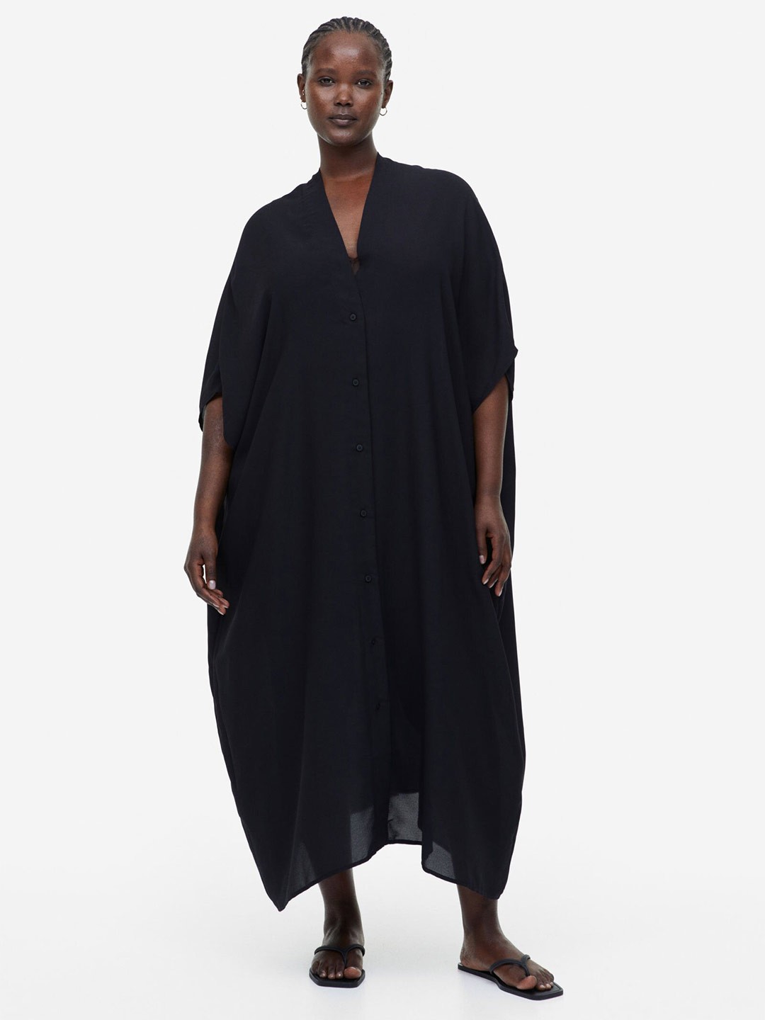 

H&M Oversized Kaftan Dress, Black