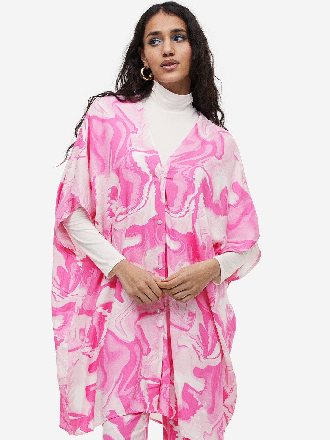 

H&M V-Neck Kaftan Dress, Pink