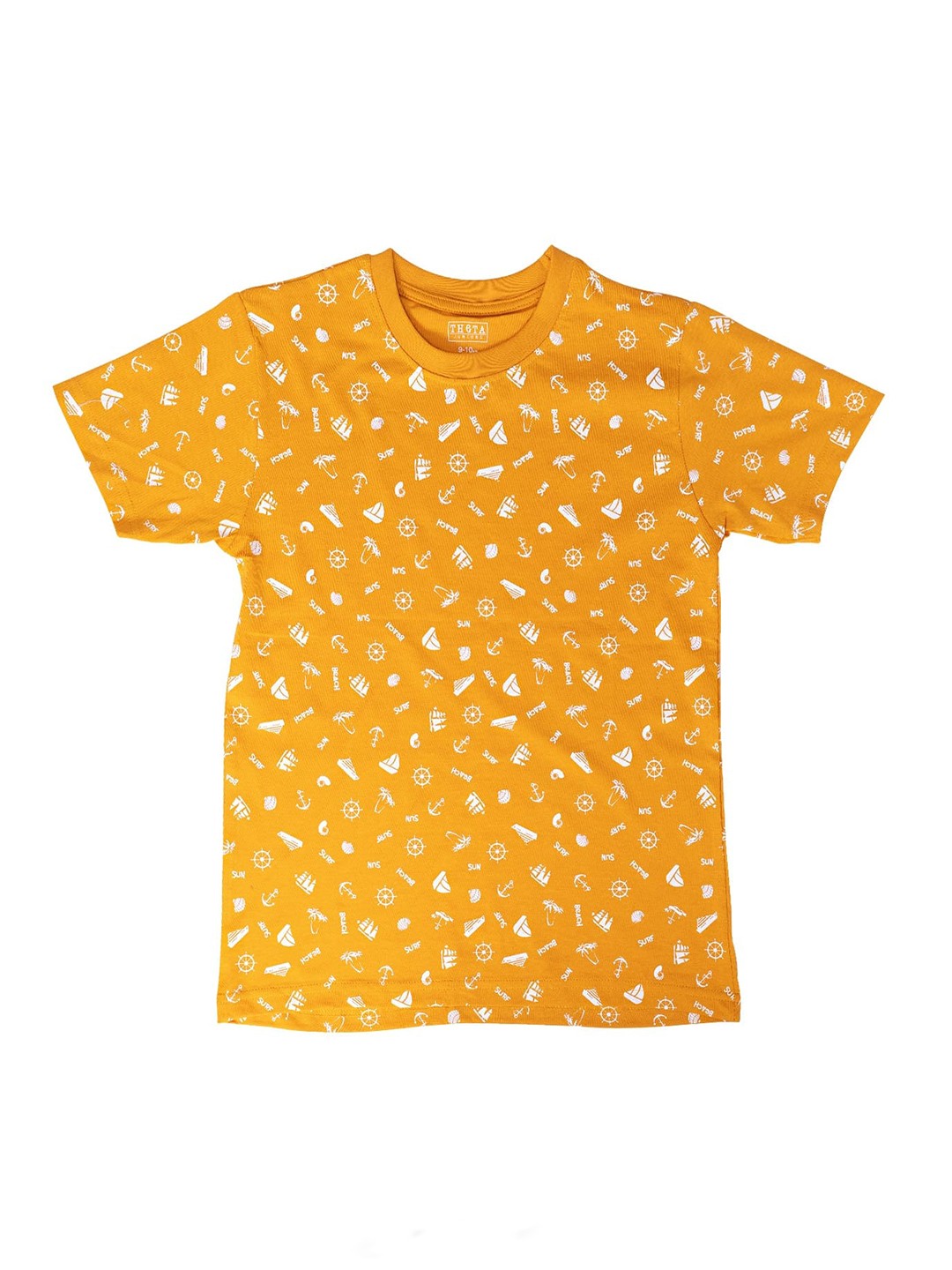 

THETA Boys Conversational Printed Cotton T-shirt, Yellow