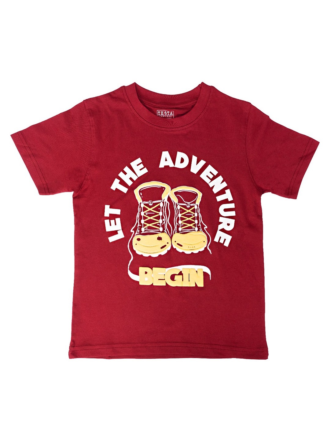

THETA Boys Graphic Printed Cotton T-shirt, Maroon