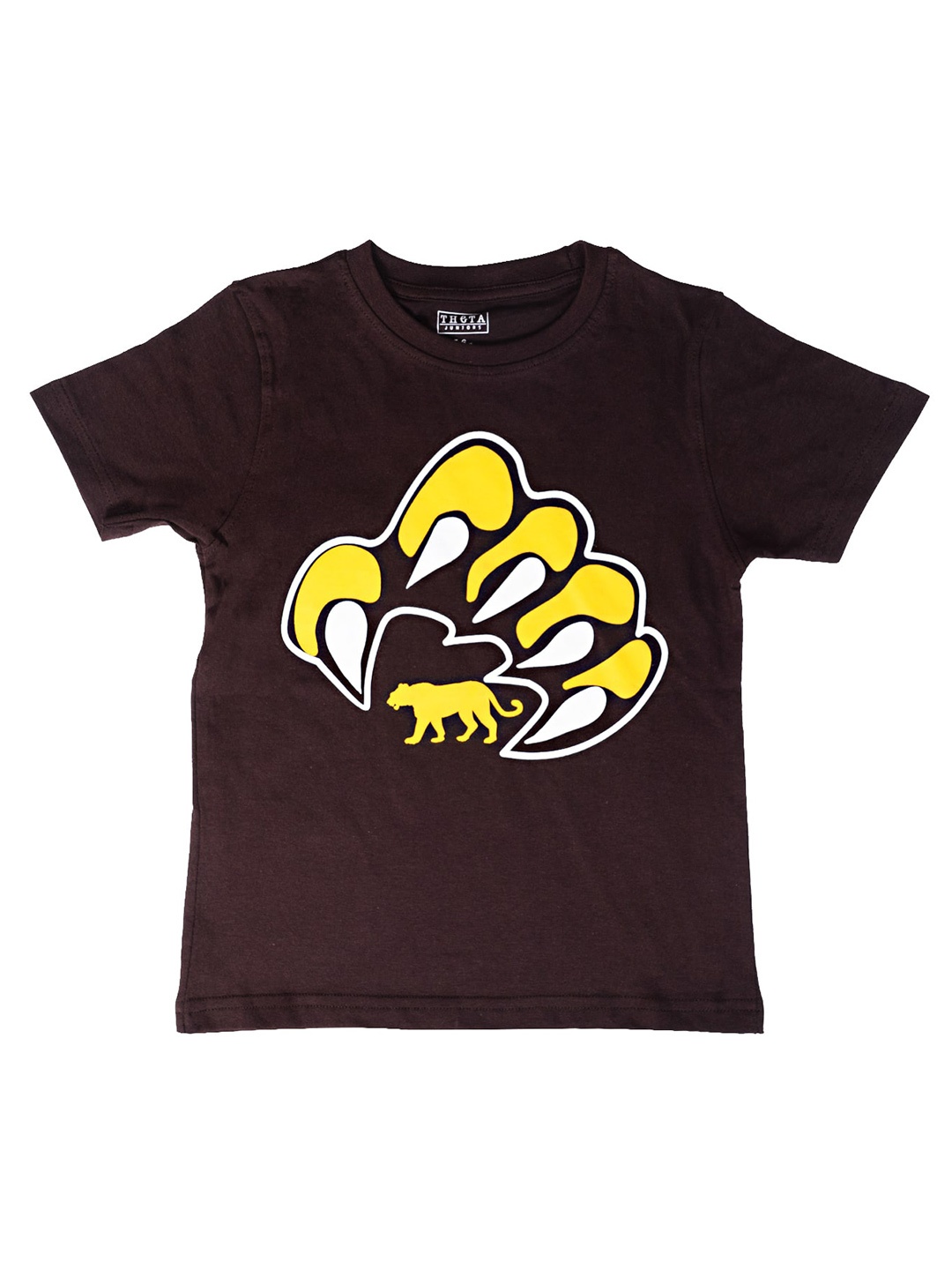 

THETA Boys Graphic Printed Cotton T-shirt, Brown