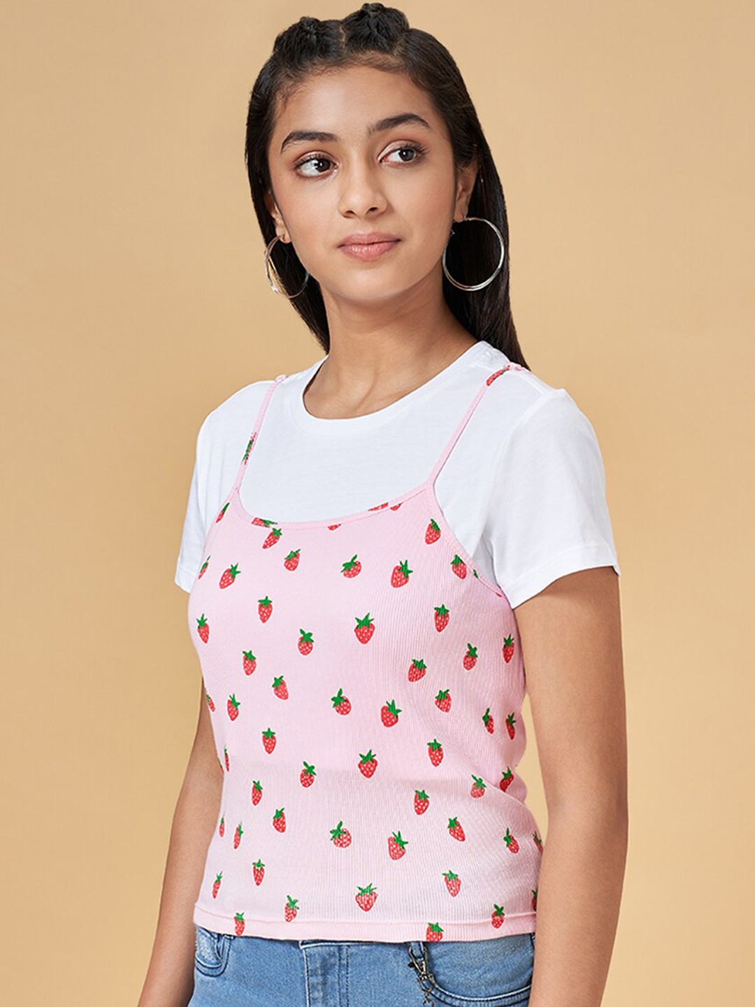 

Coolsters by Pantaloons Girls Conversational Printed Cotton T-Shirt, Pink