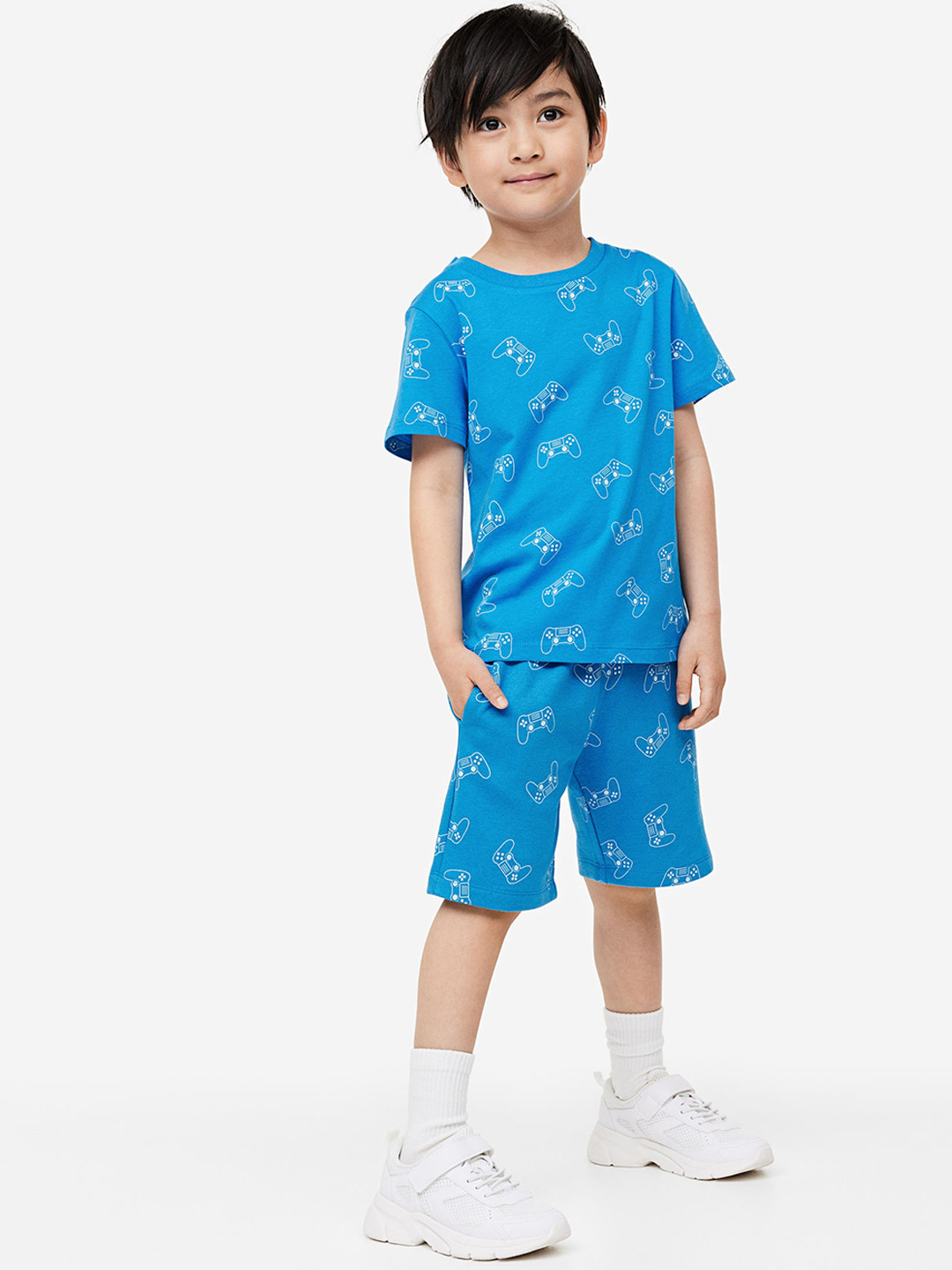 

H&M Boys Printed Sweatshorts, Blue
