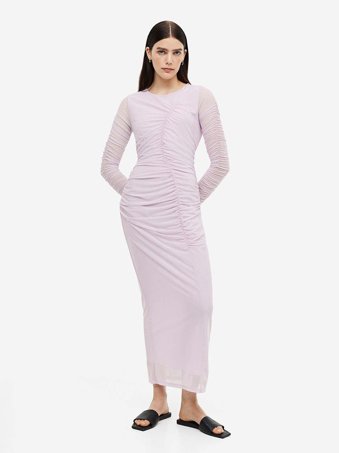 

H&M Draped Bodycon Dress, Pink