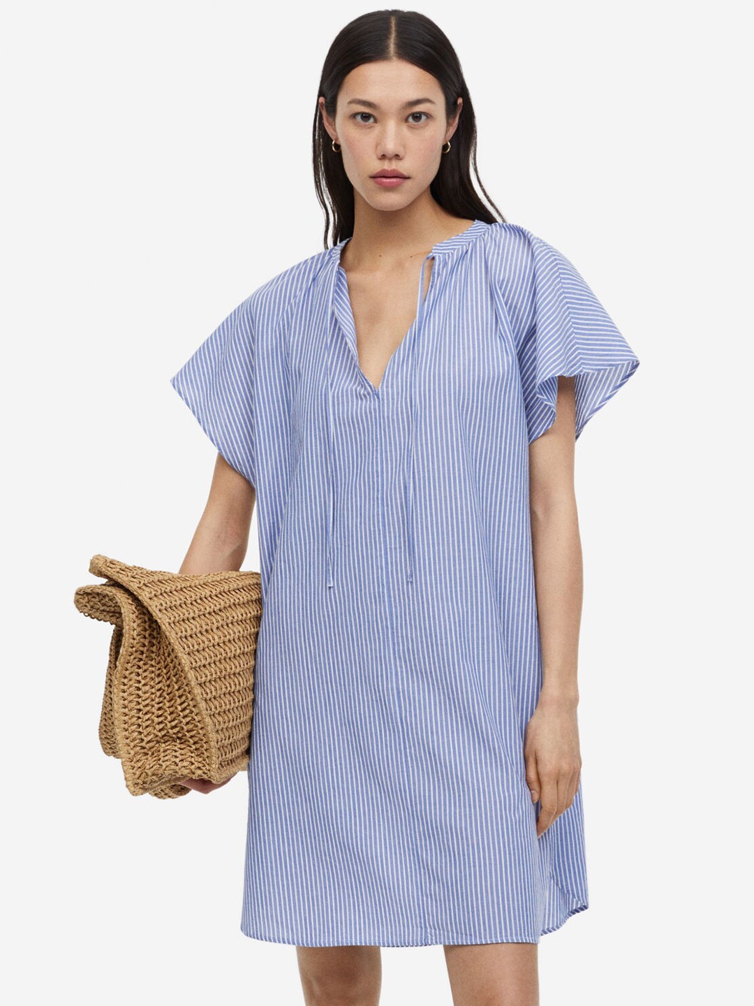 

H&M Cotton Tunic Dress, Blue