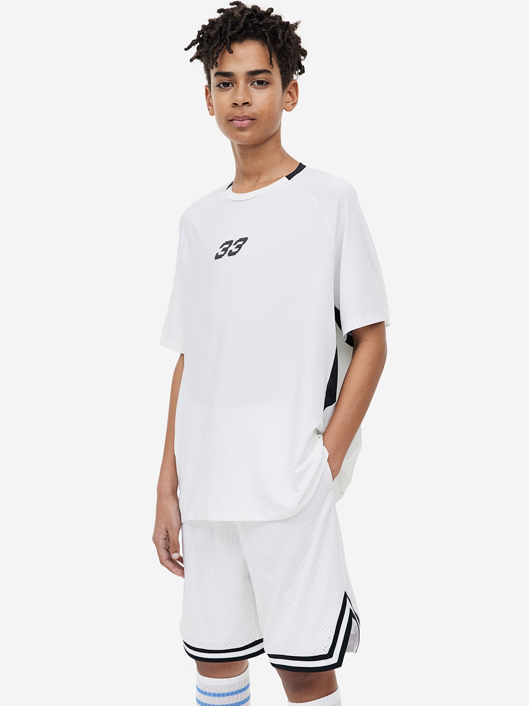 

H&M Boys DryMove Sports Top, White