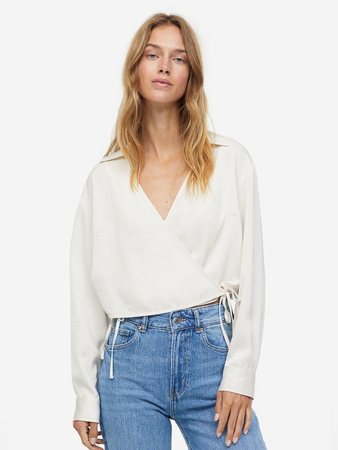 

H&M MAMA Nursing Wrap Blouse, White