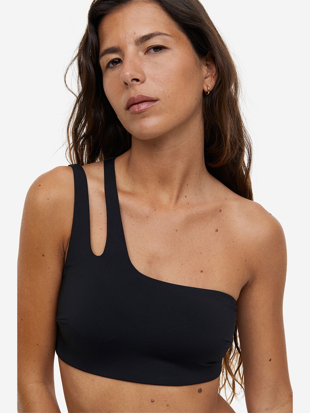 

H&M Asymmetrical Padded Bikini Bra, Black