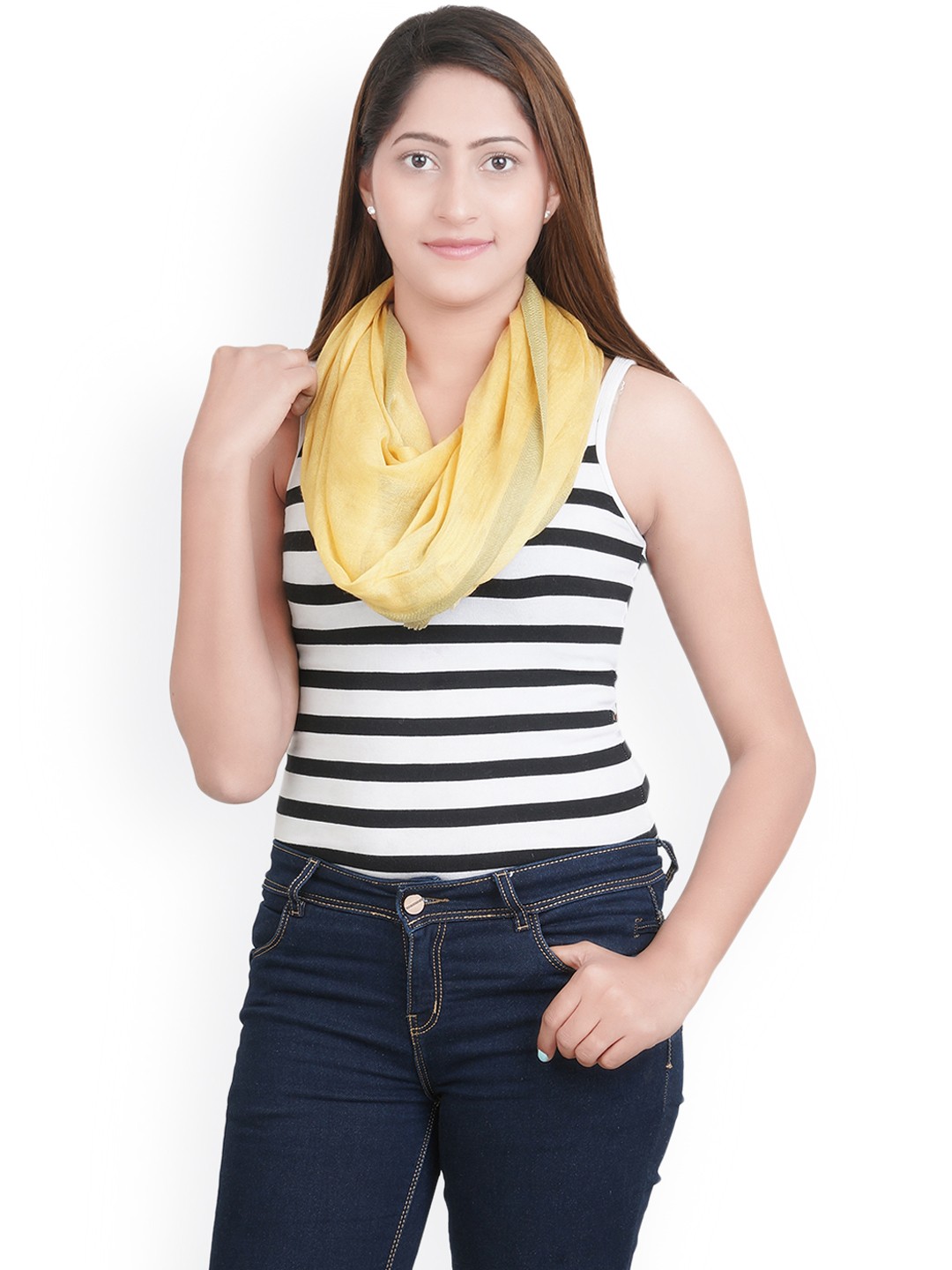 

Anekaant Women Yellow Solid Stole