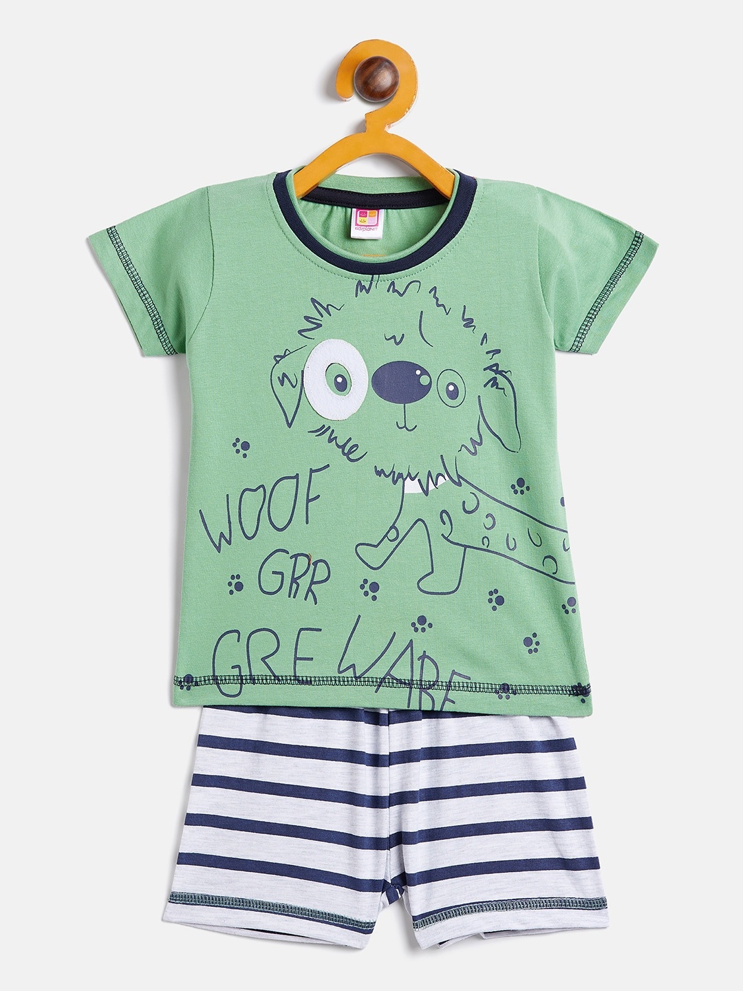 

Camey Kids Printed T-shirt With Shorts, Green