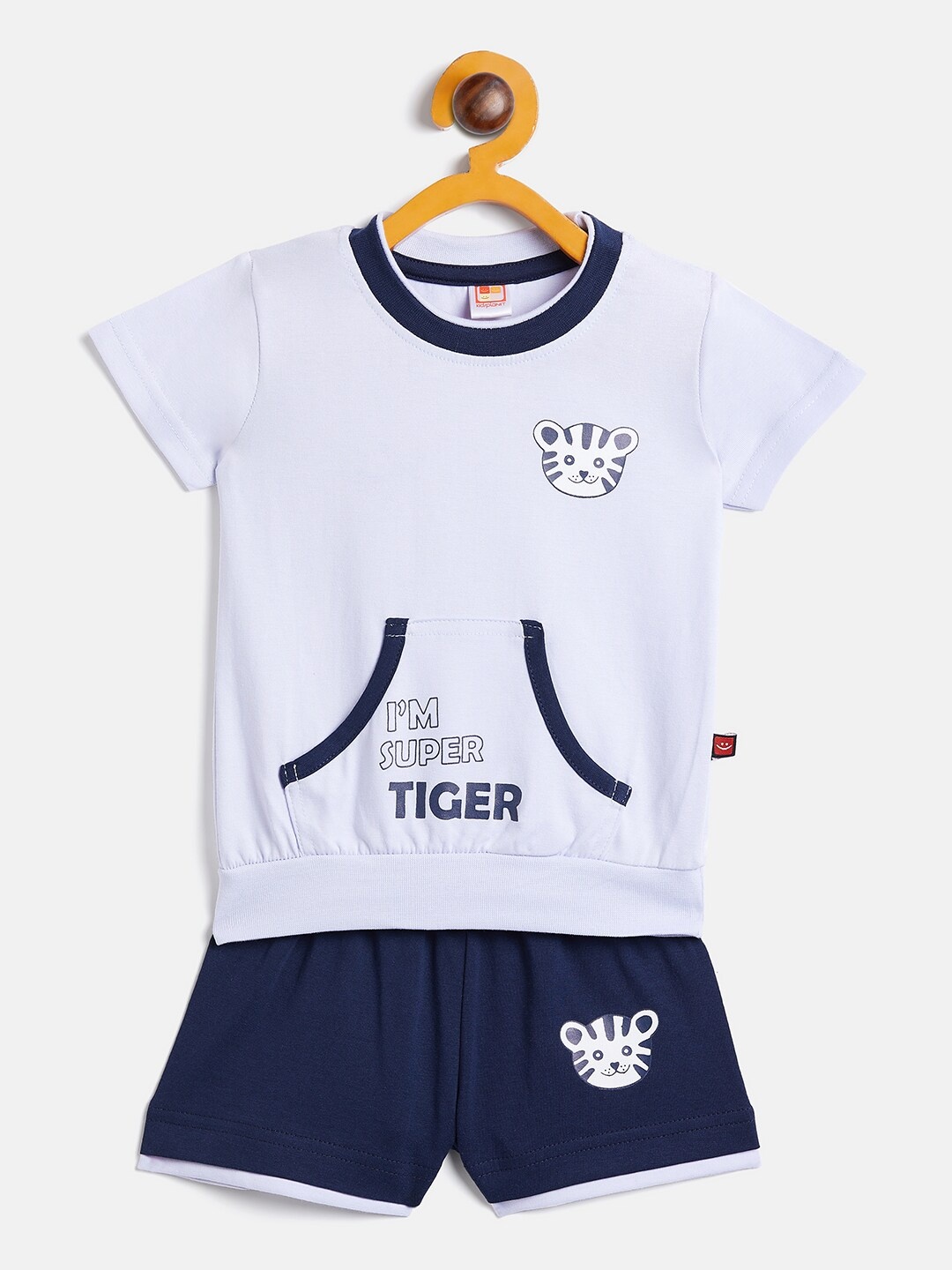 

Camey Kids Printed T-shirt With Shorts, Blue
