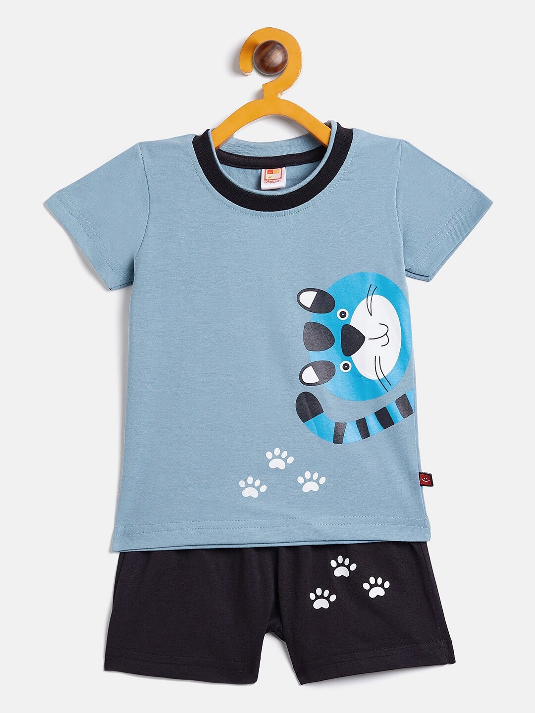 

Camey Kids Printed T-shirt With Shorts, Blue