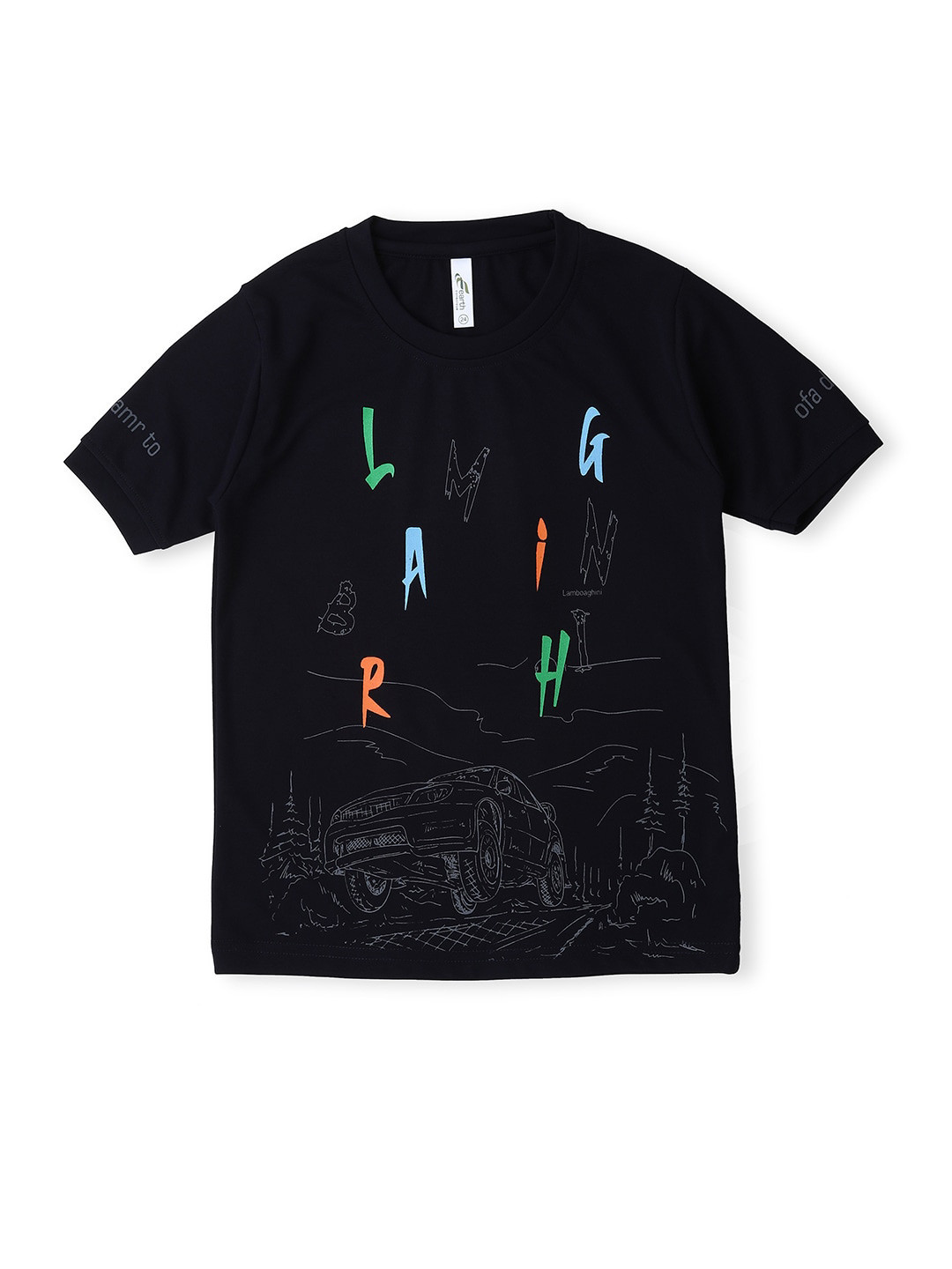 

earth conscious Boys Typography Printed T-shirt, Navy blue