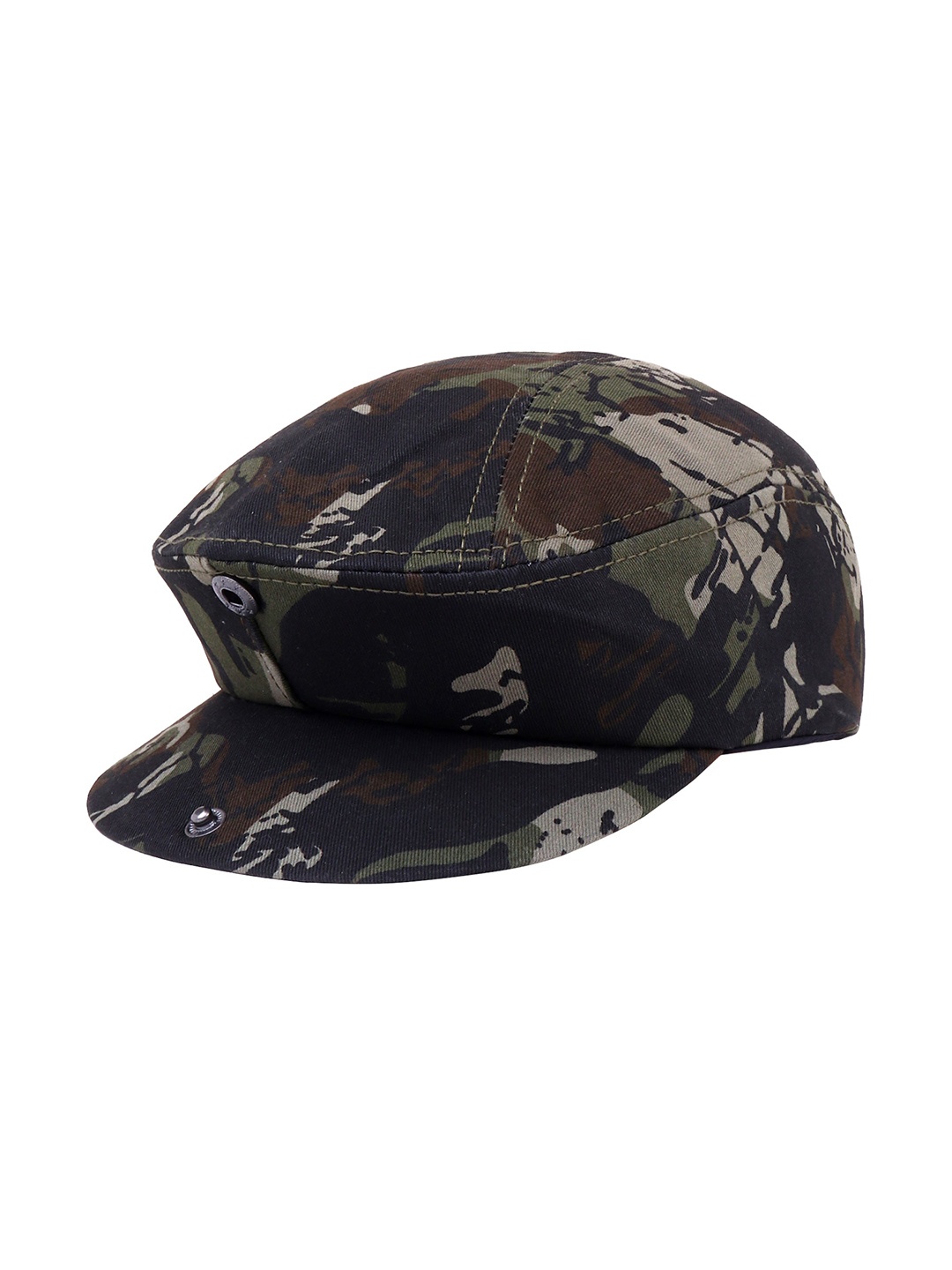 

Zacharias Men Camouflage Printed Cotton Ascot Cap, Green