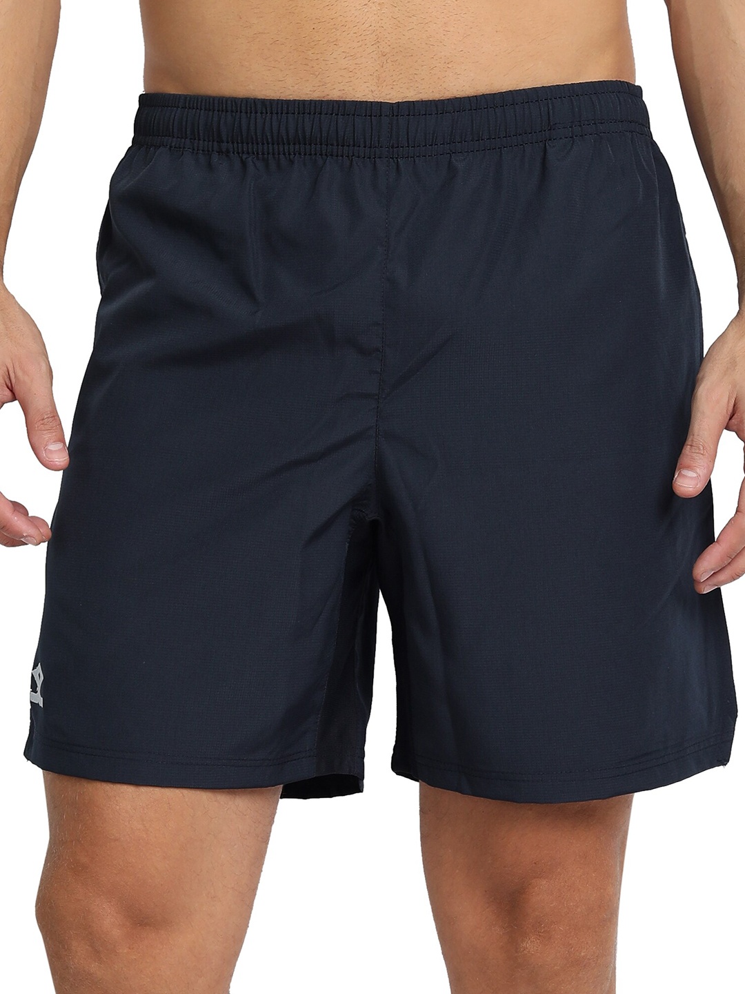 

Shrey Men Mid-Rise Sports Shorts, Navy blue