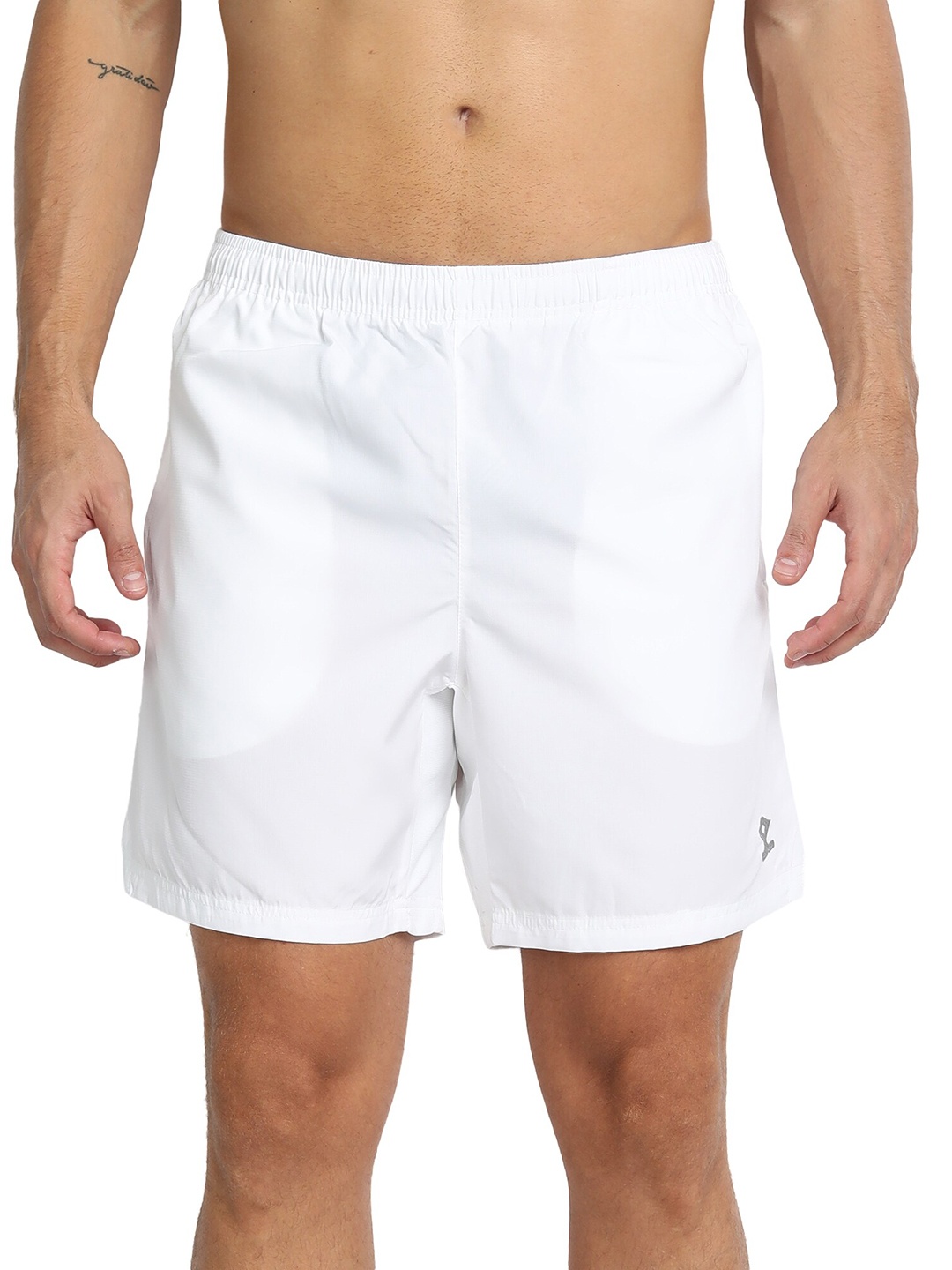 

Shrey Men Mid-Rise Sports Shorts, White