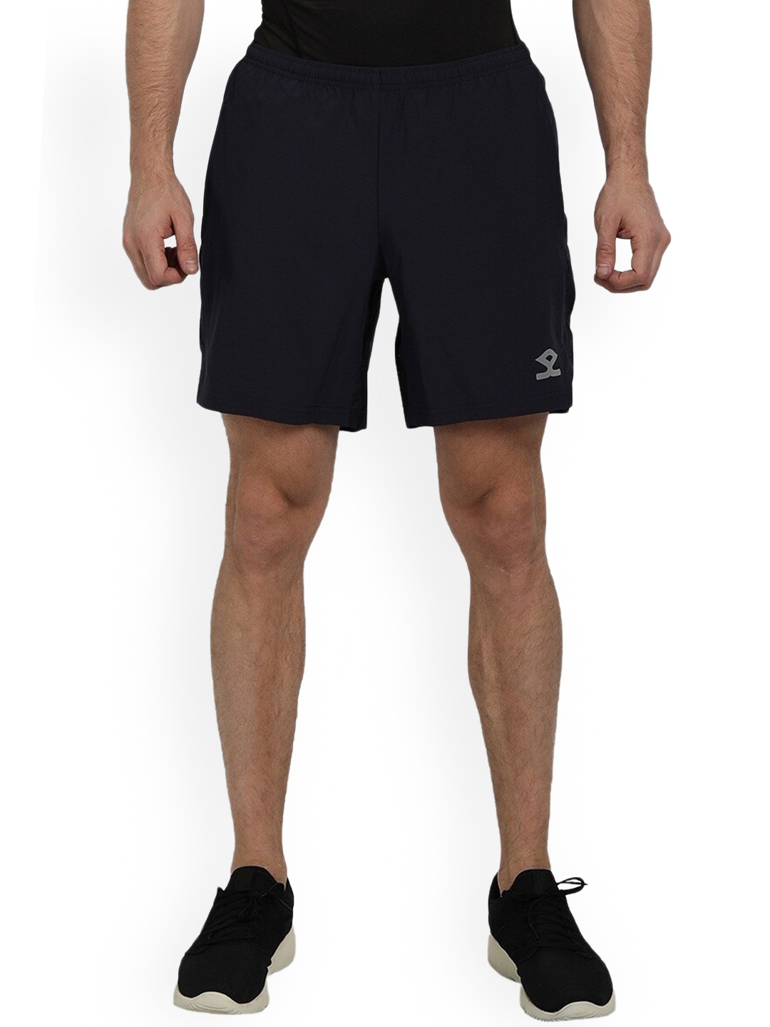 

Shrey Men Mid-Rise Sports Shorts, Navy blue