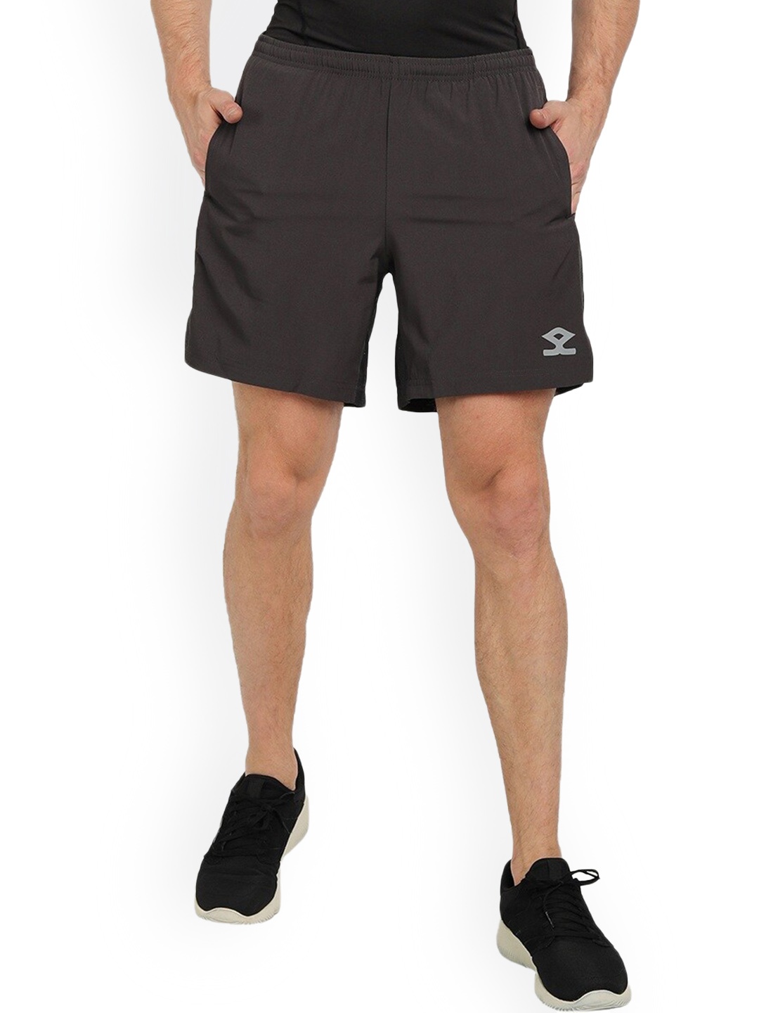 

Shrey Men Mid-Rise Sports Shorts, Grey