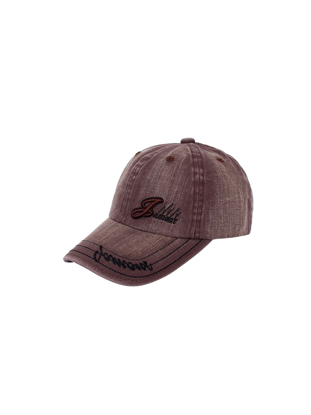 

Zacharias Men Embroidered Cotton Baseball Cap, Brown