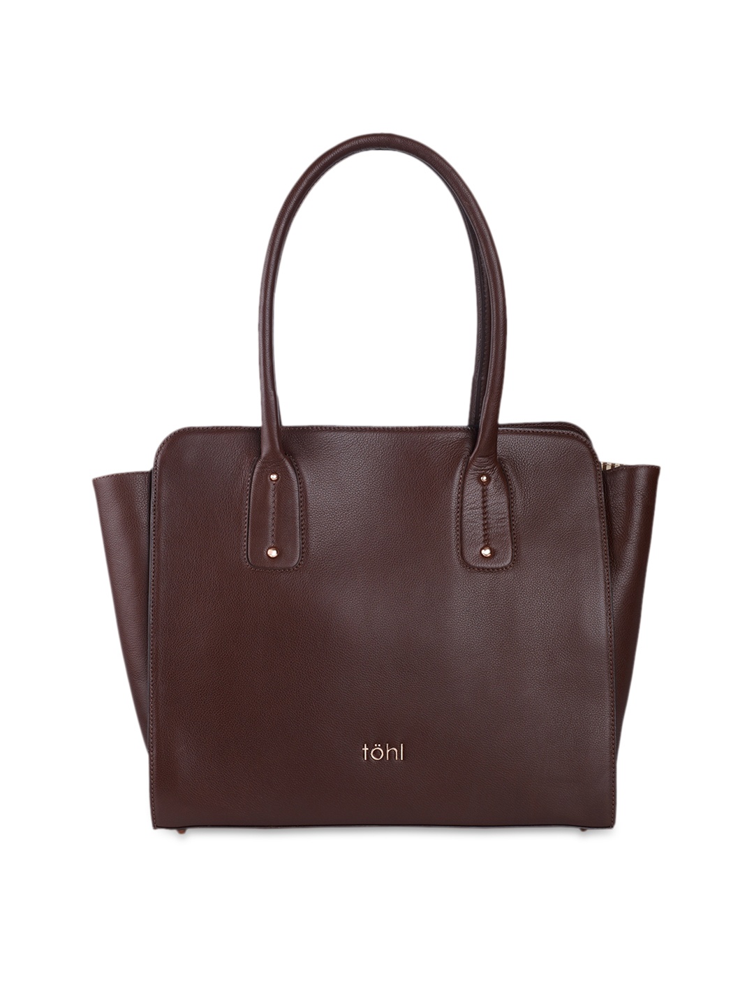 

tohl Brown Solid Tote Bag