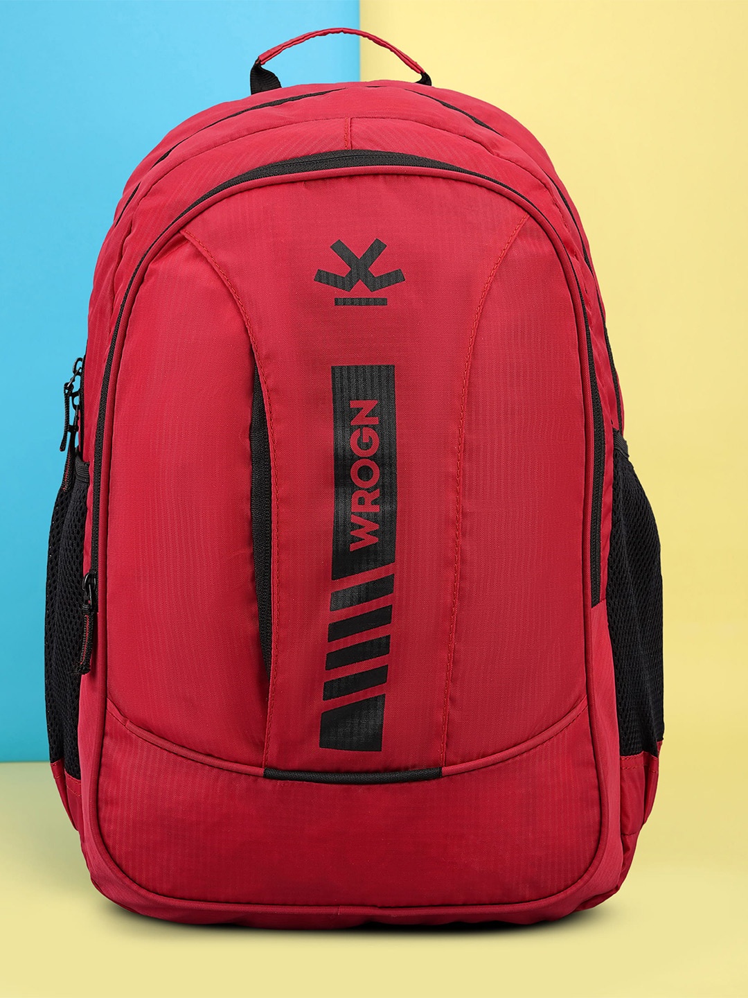 

WROGN Printed Laptop Backpack, Red