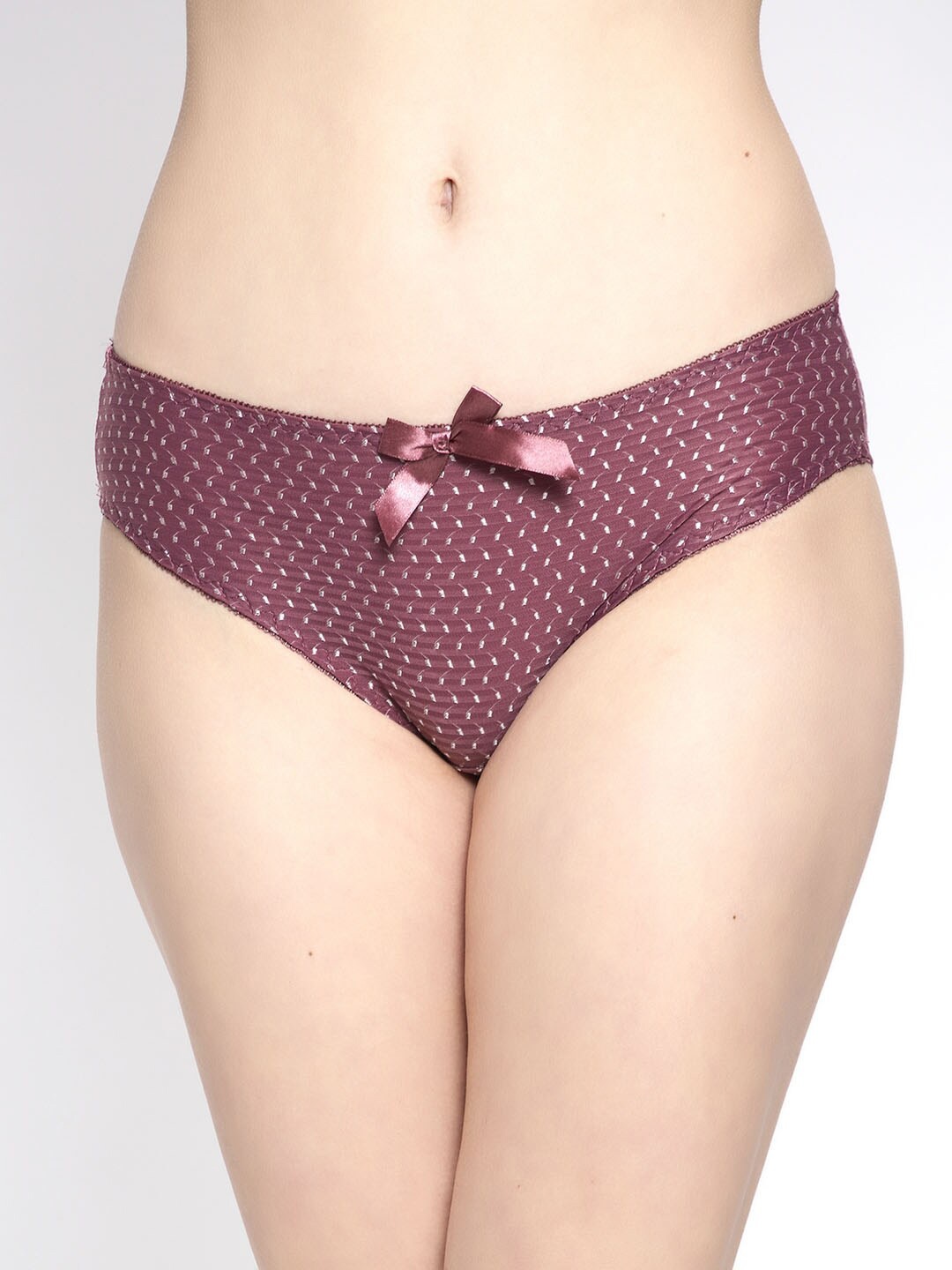 

PrettyCat Polka Dot Printed Basic Brief, Maroon
