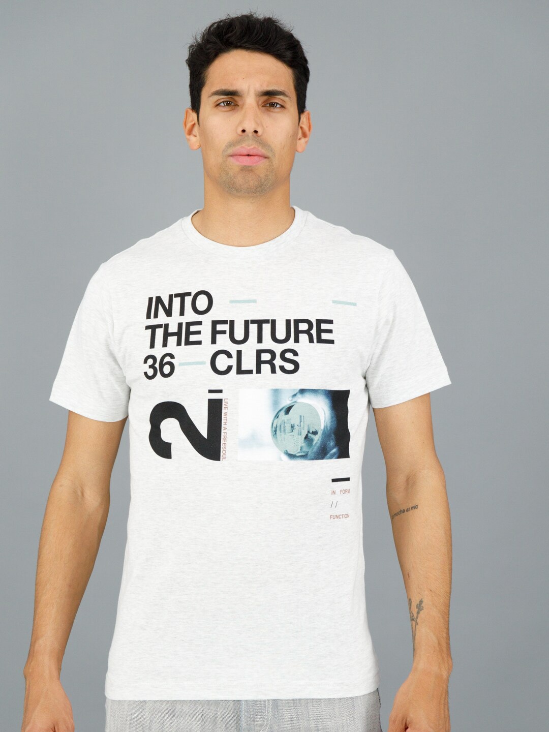 

FREESOUL Graphic Printed Pure Cotton T-Shirt, White