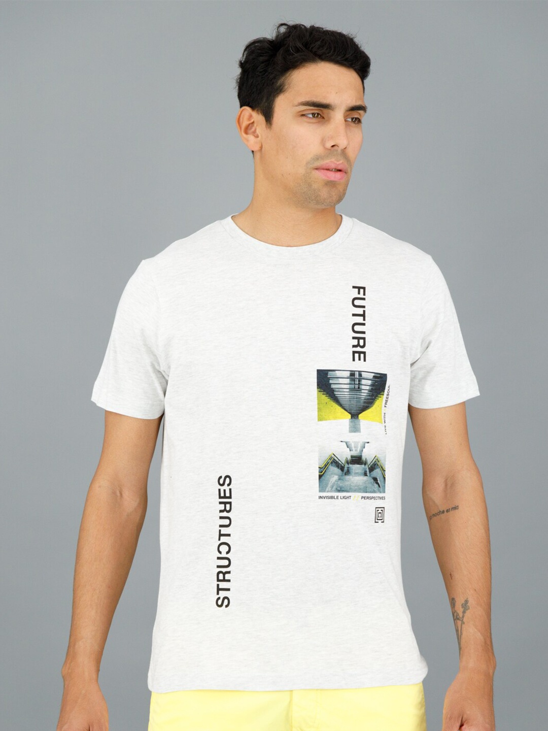 

FREESOUL Graphic Printed Cotton T-Shirt, White