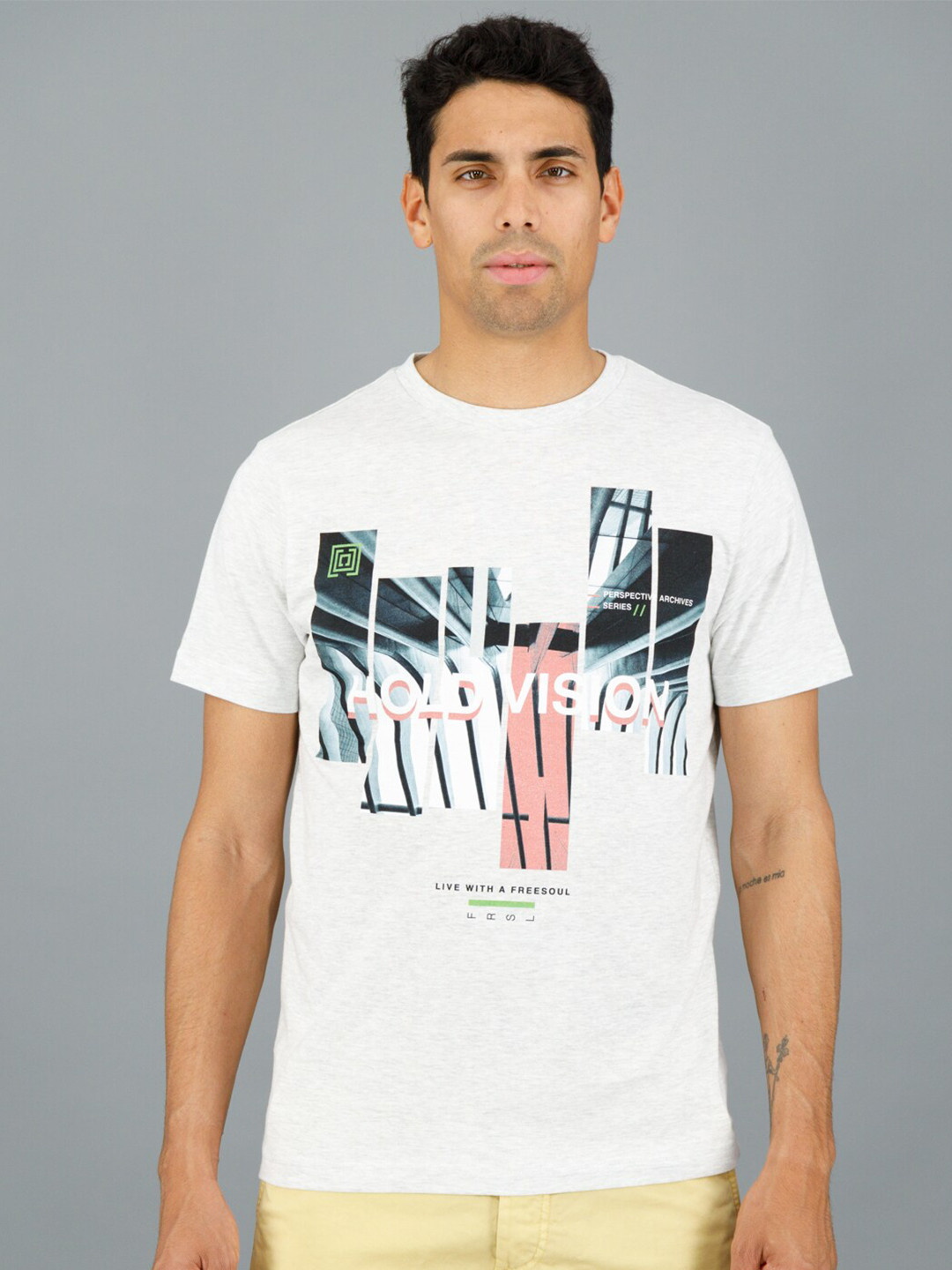 

FREESOUL Graphic Printed T-shirt, Off white