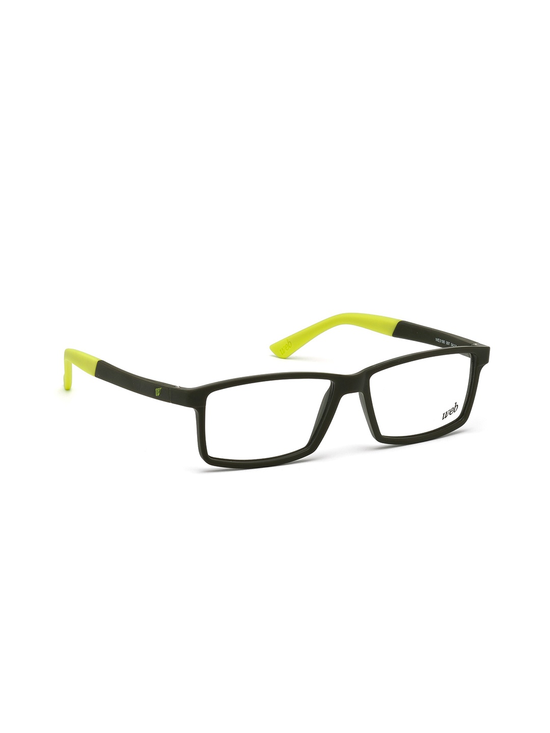 

WEB EYEWEAR Men Colourblocked Full Rim Rectangle Frames WE5190 54 097, Green