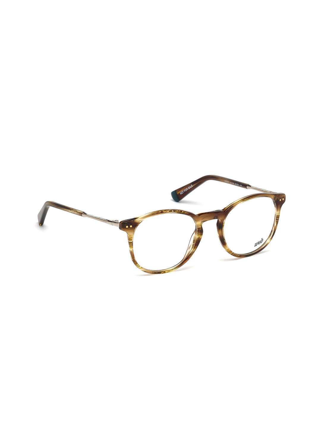 

WEB EYEWEAR Men Abstract Full Rim Round Frames WE5221 50 048, Brown