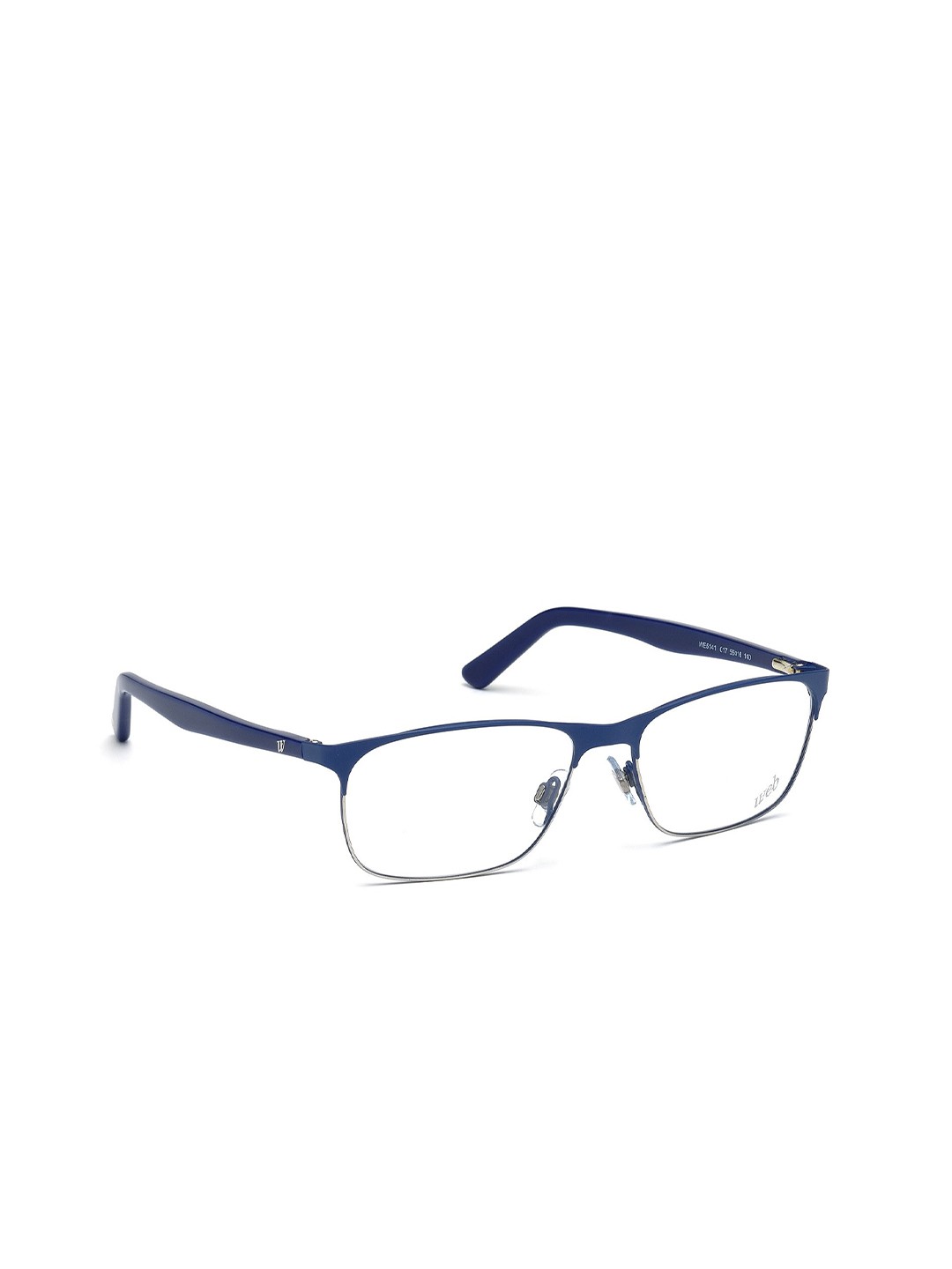 

WEB EYEWEAR Men Half Rim Rectangle Frames WE5141 55 017, Silver