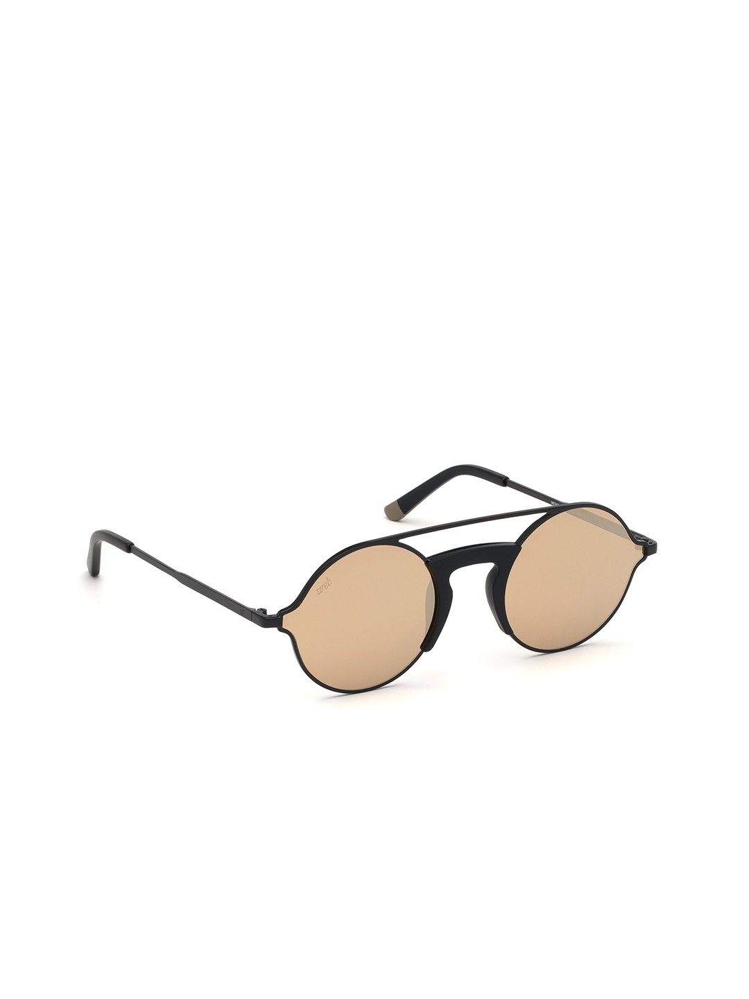 

WEB EYEWEAR Full Rim Round Sunglasses With UV Protected Lens WE0247 54 02G, Brown