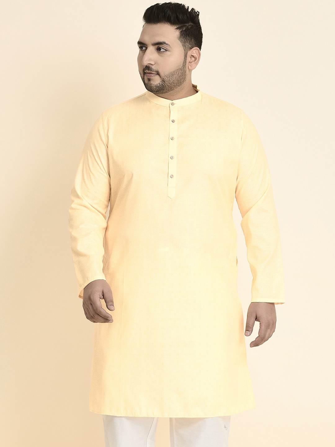 

Sztori Band Collar Kurta, Yellow