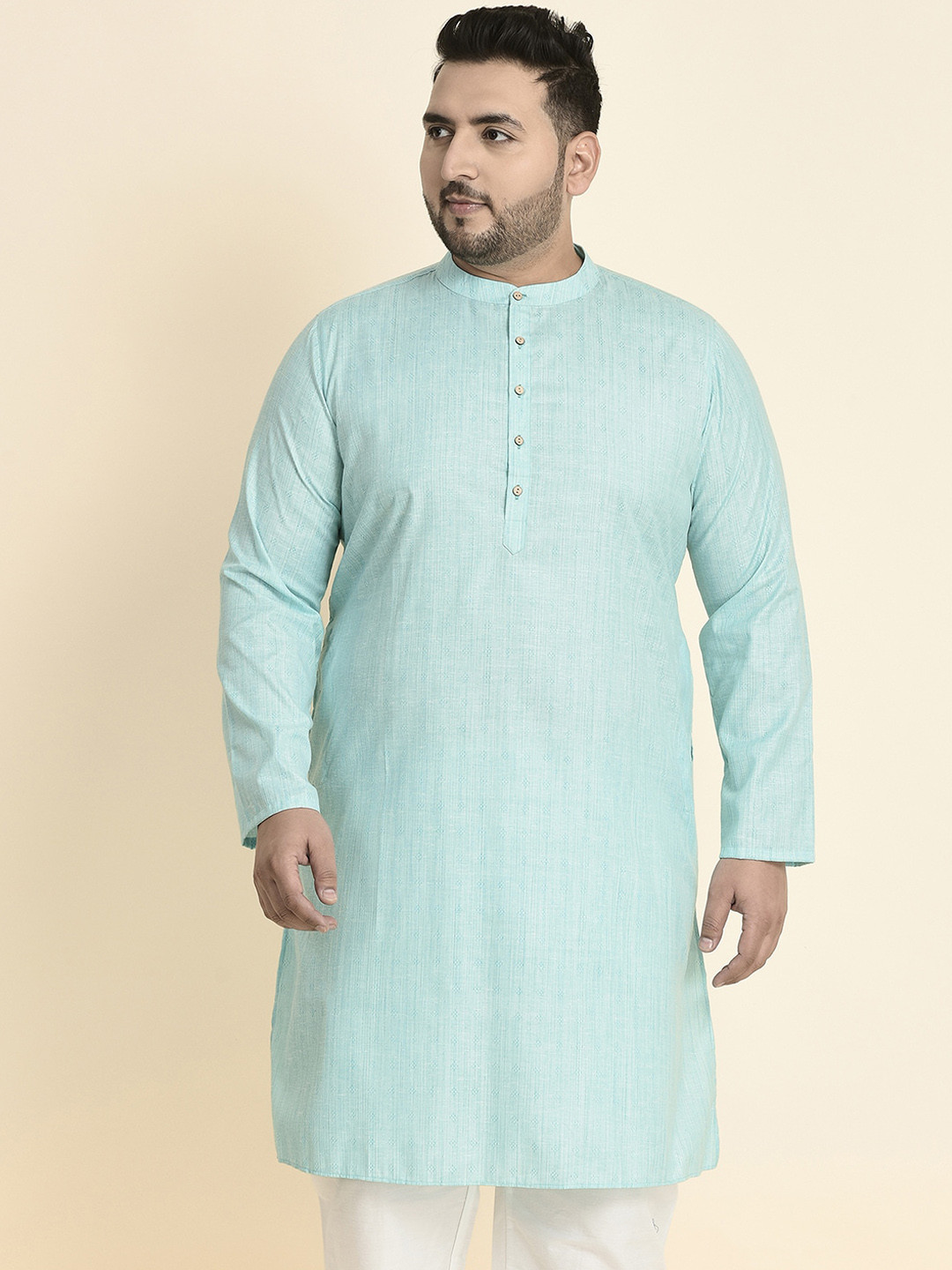 

Sztori Band Collar Kurta, Blue