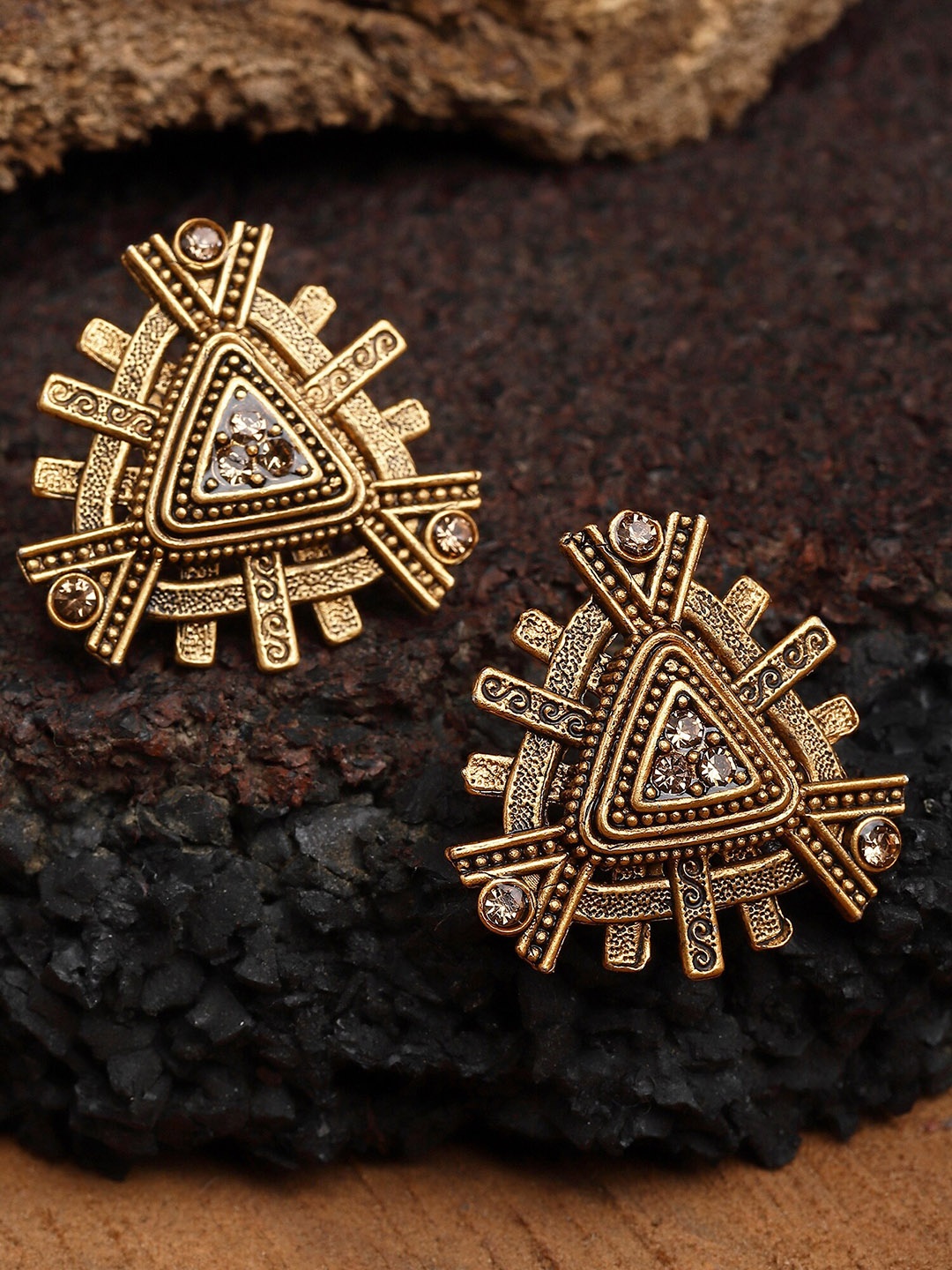 

KARATCART Gold-Plated Contemporary Studs Earrings