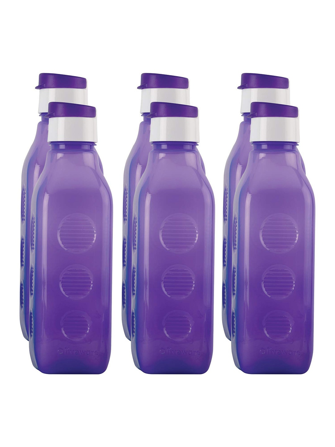 

SOPL-OLIVEWARE Violet 6 Pieces Textured Odour Less Water Bottles-1L Each